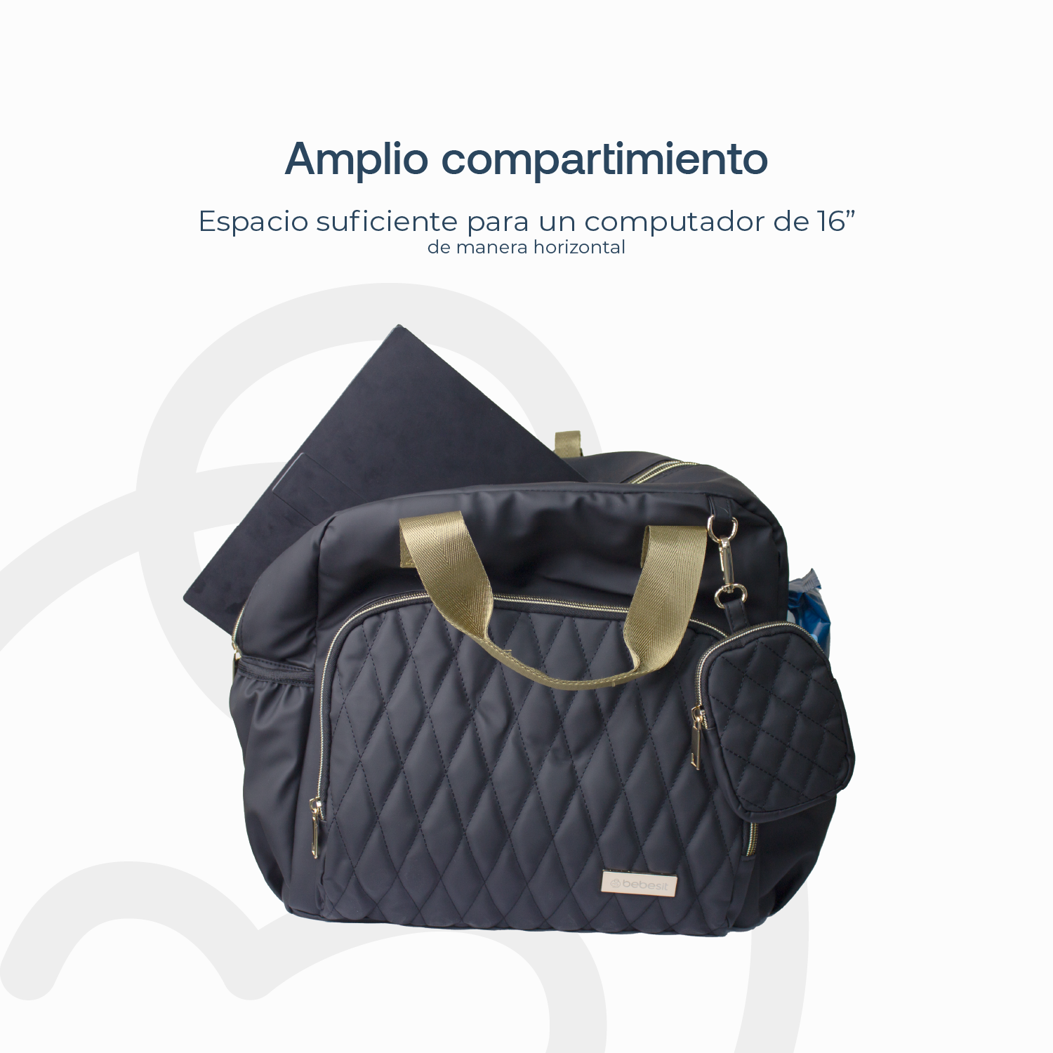 Mochila Maternal Premium Black Gold-5