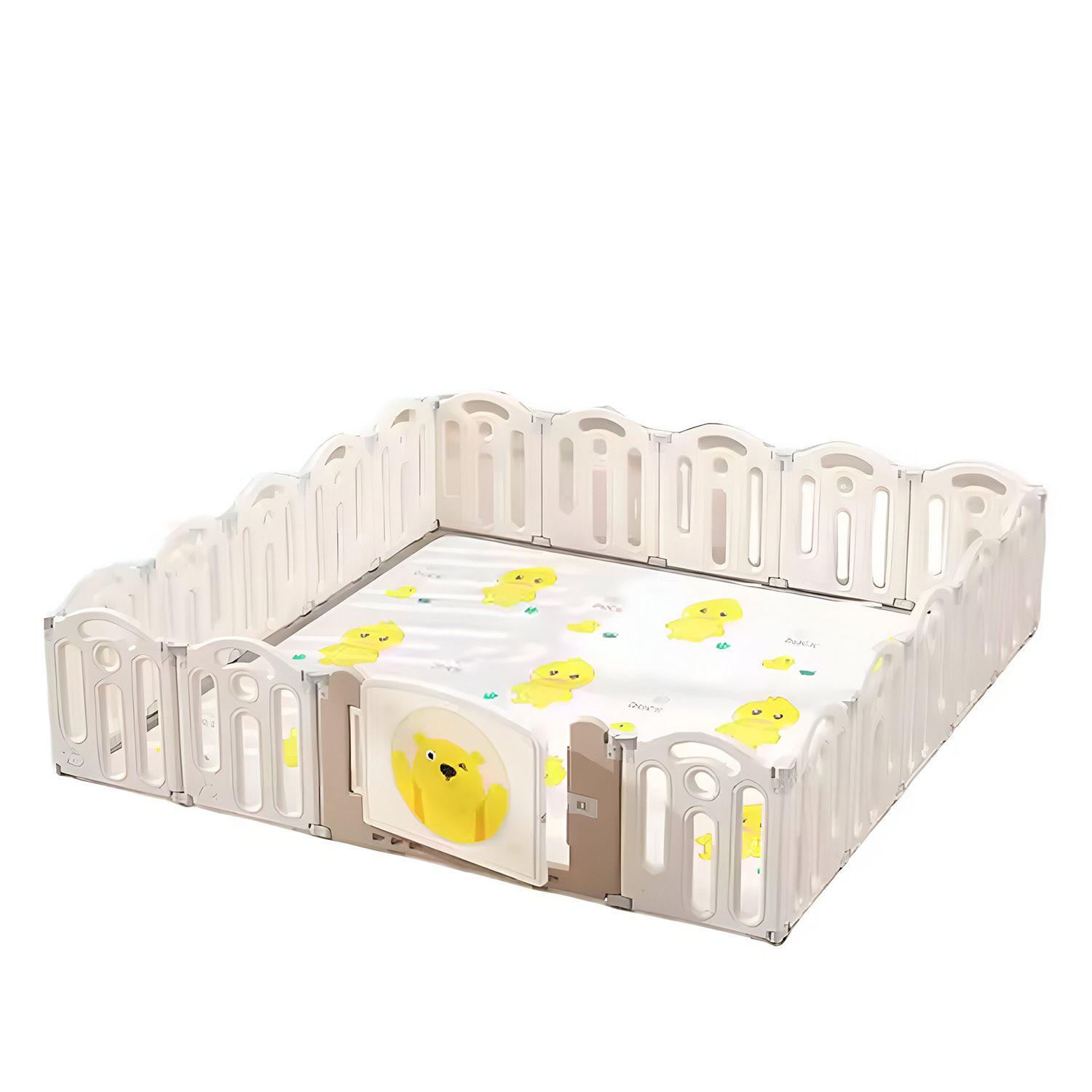 Corral de juegos didáctico + Alfombra Antigolpes 120x120x48cm-0