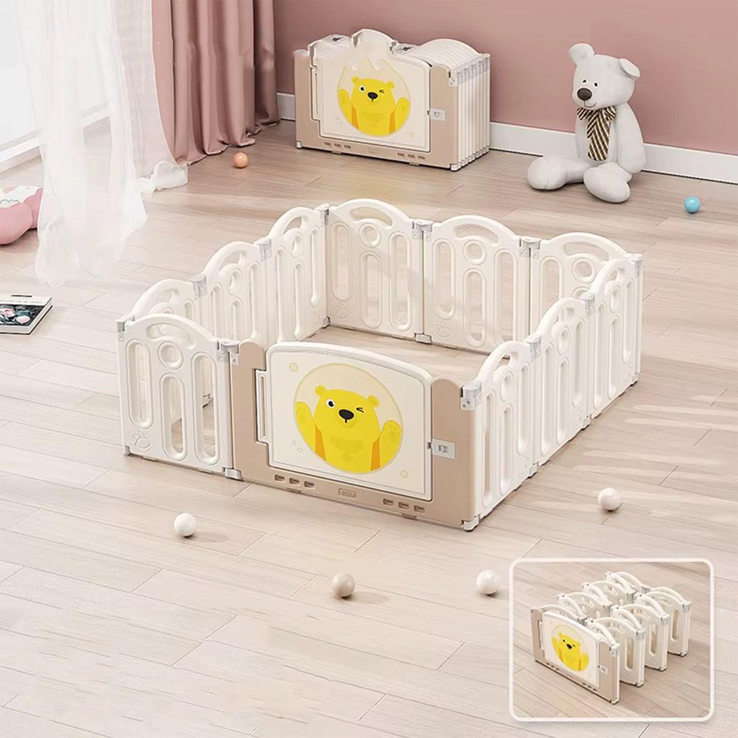 Corral de juegos didáctico + Alfombra Antigolpes 120x120x48cm-1