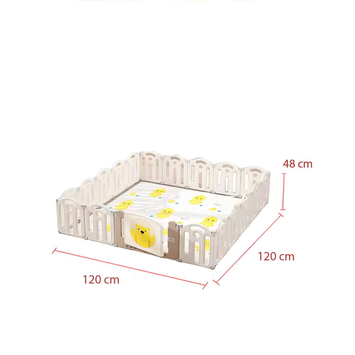 Corral de juegos didáctico + Alfombra Antigolpes 120x120x48cm-2