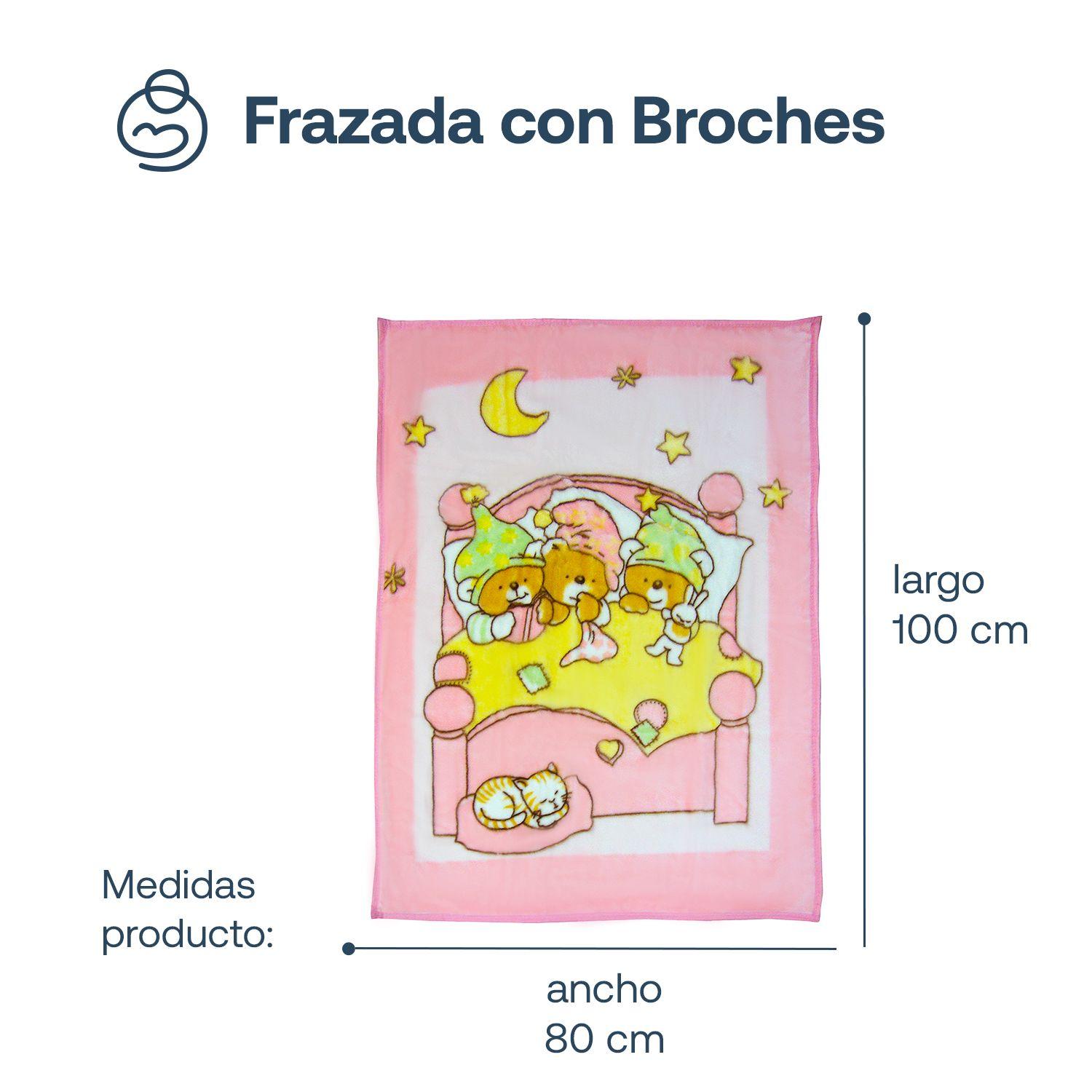 Saco con Broche 3 Osos Rosado Bebesit-6