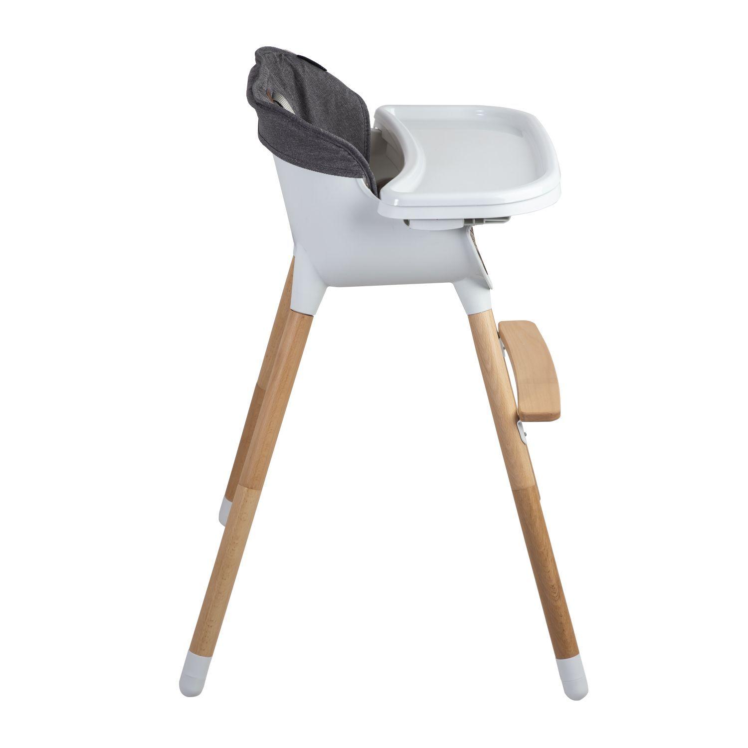 Silla de Comer de Madera Gris Bebesit-3