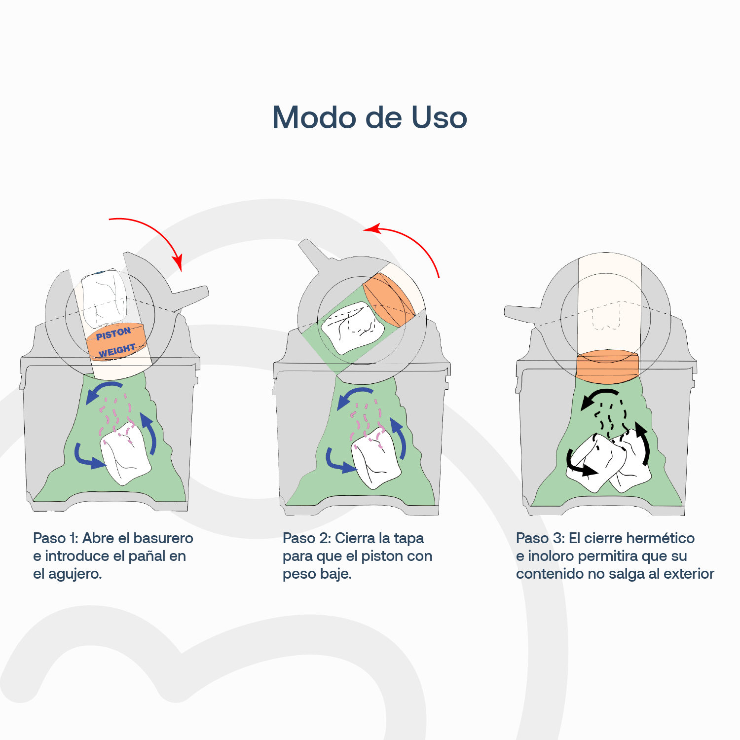 Contenedor de Pañales Plateado Bebesit-7