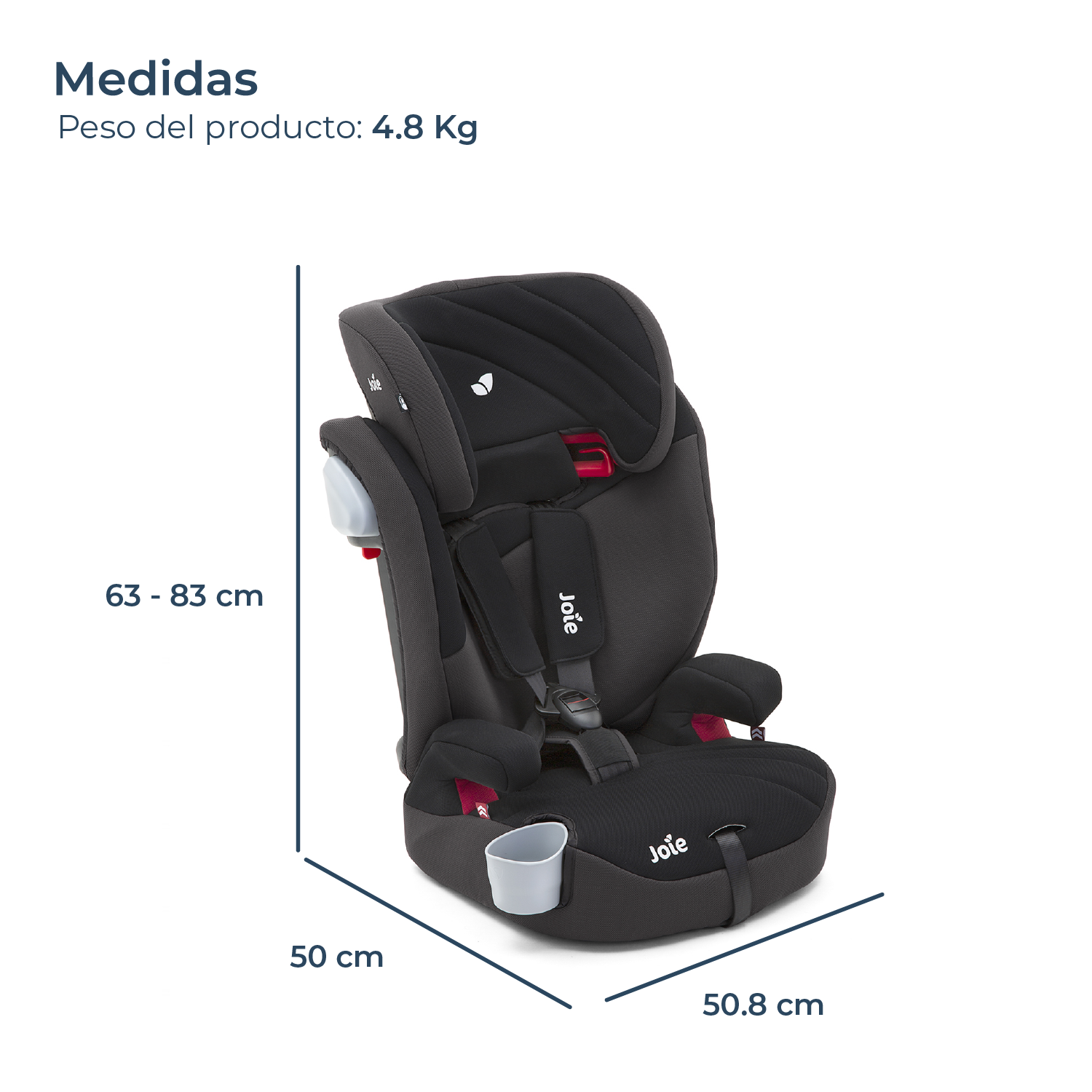 Silla de Auto Joie Butaca Elevate - Two Tone Black-4
