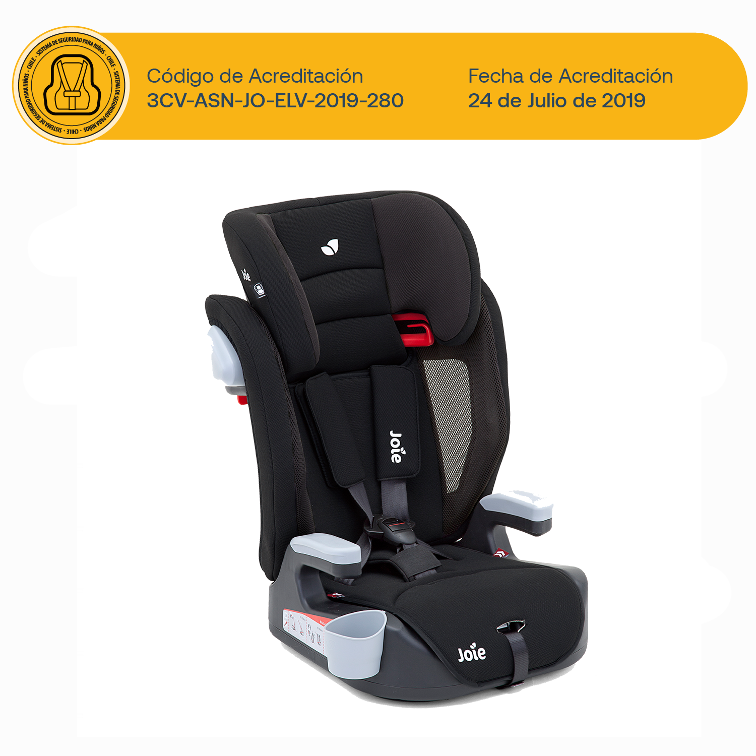 Silla de Auto Joie Butaca Elevate - Two Tone Black-5