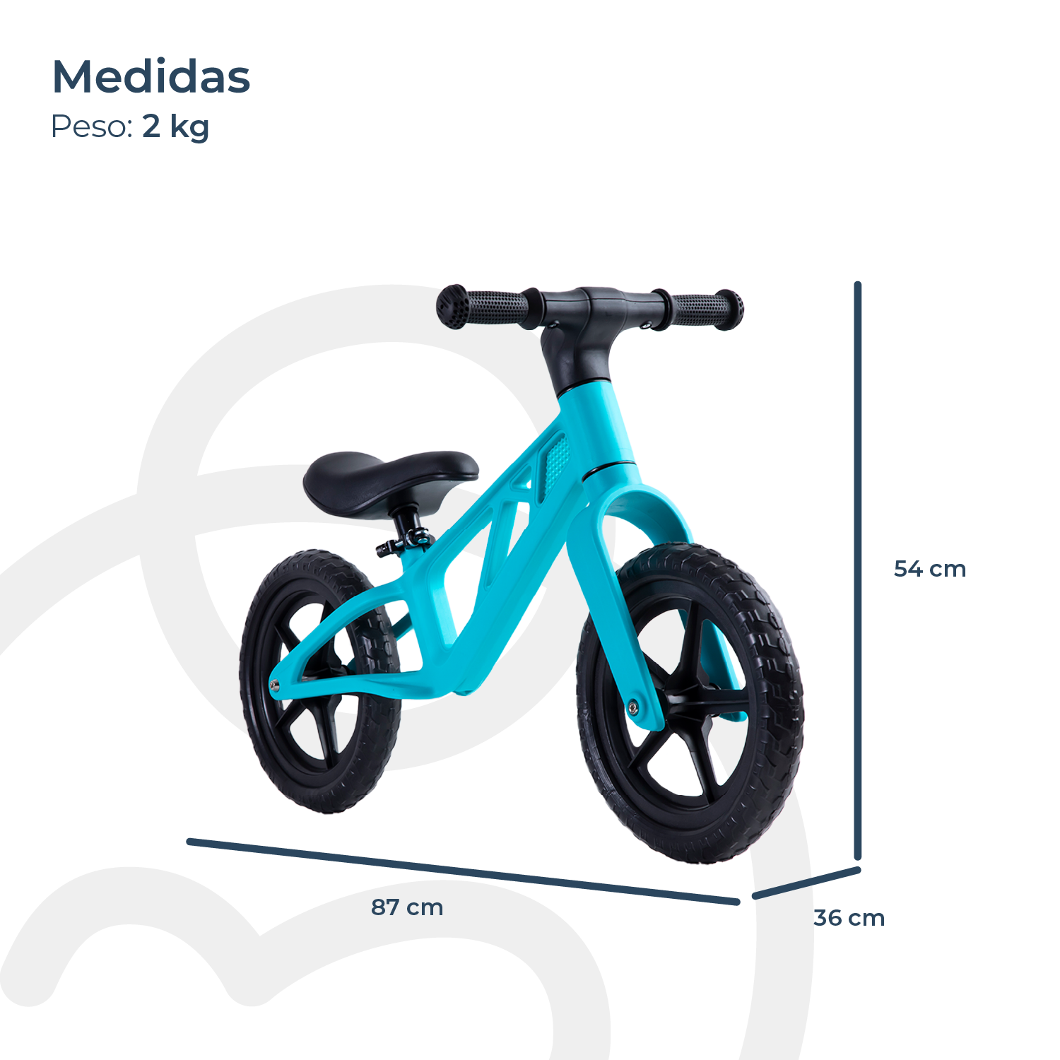 Bicicleta de Equilibrio Aprendizaje Go Azul Bebesit-6