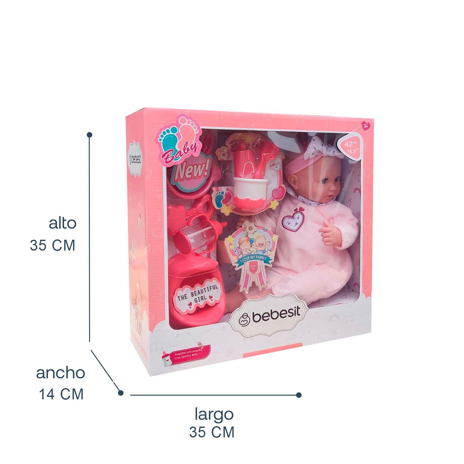 Muñeca Bebe Olivia 42cm con accesorios-4