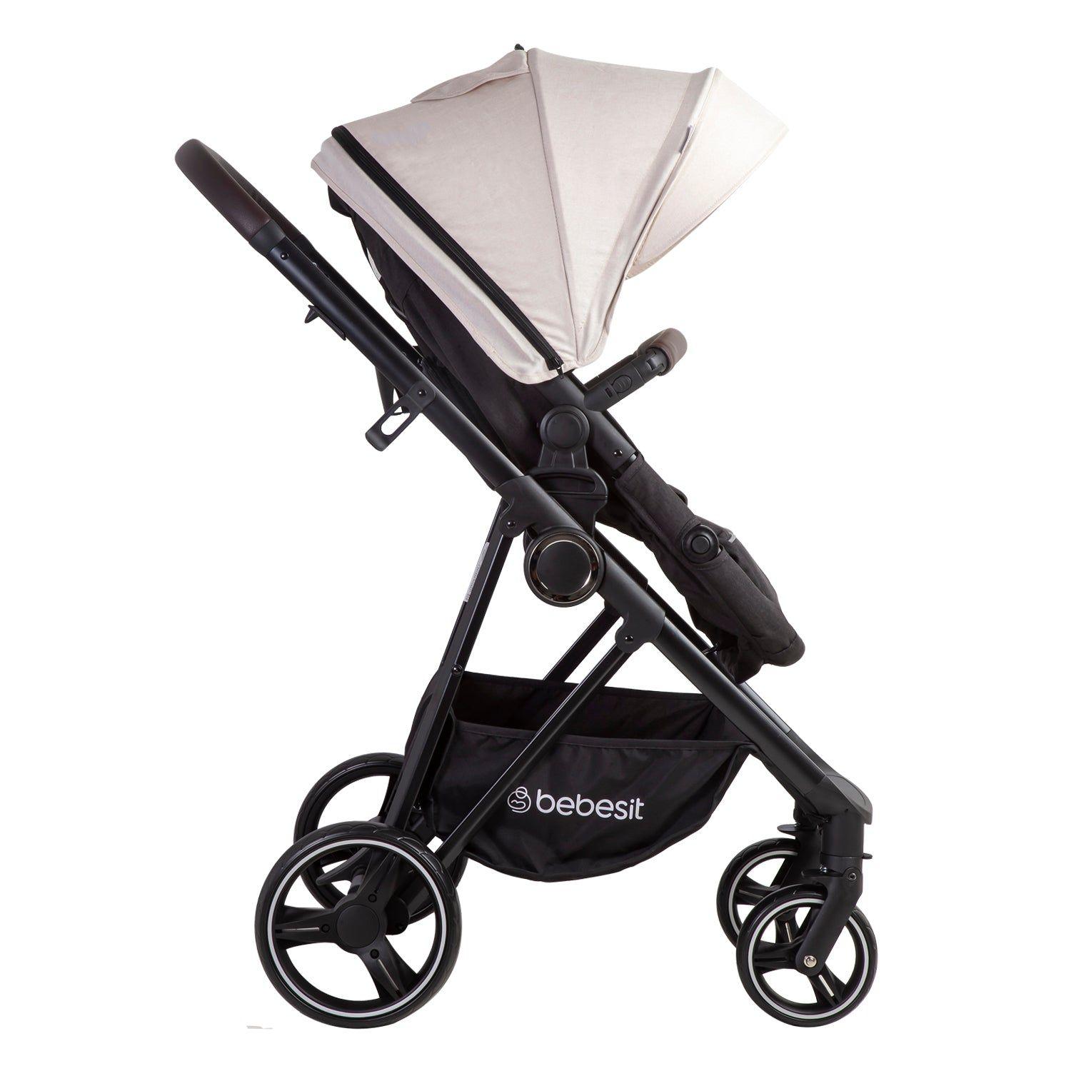 Coche Bebe Travel System Cosmos Beige Bebesit-2