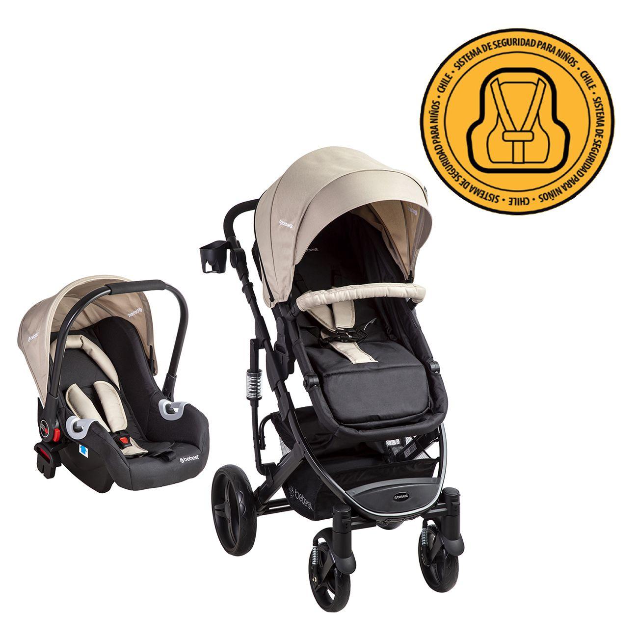Coche Bebe Travel System Cosmos Beige Bebesit-8