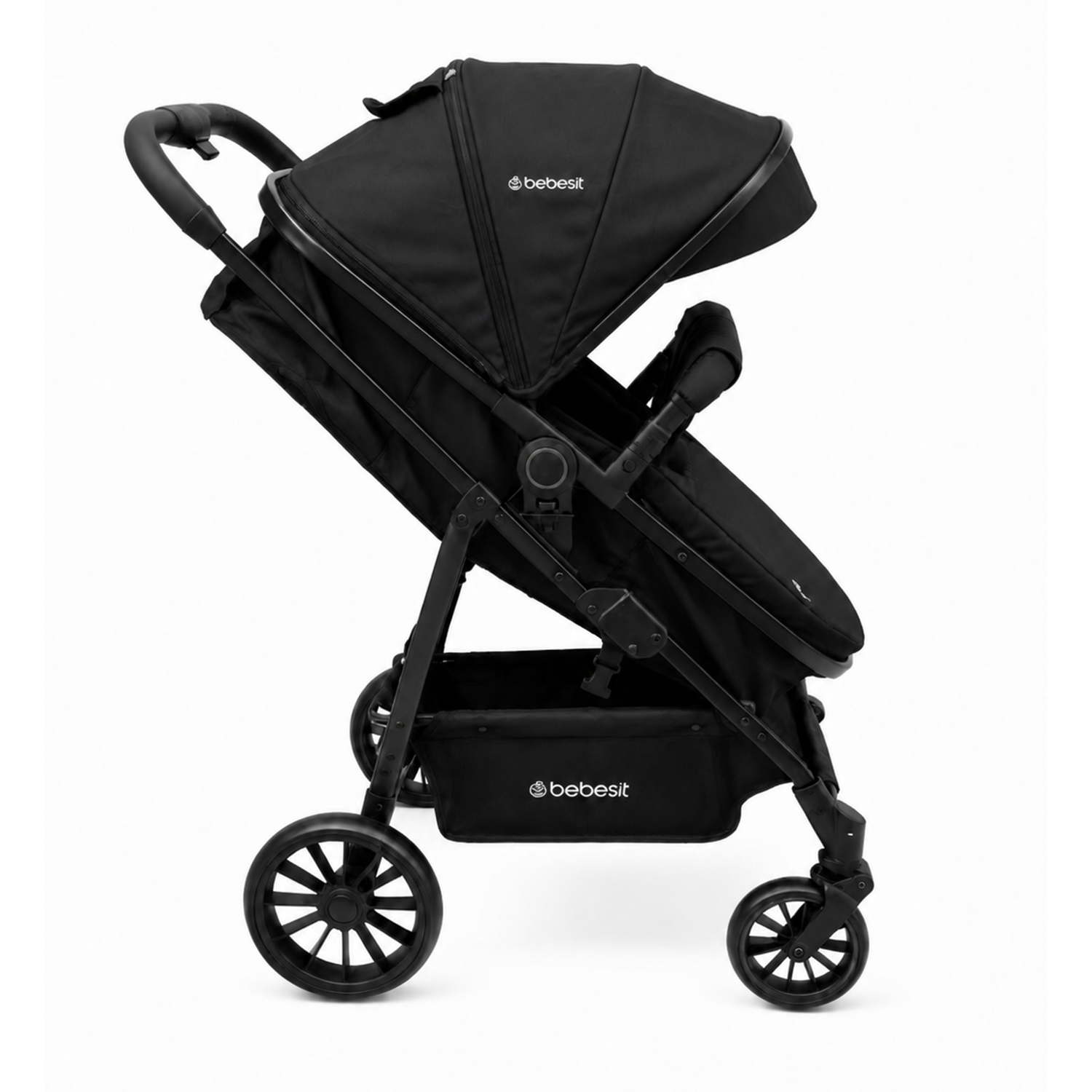 Coche Cuna Travel System Aureo Isofix Negro Bebesit-1