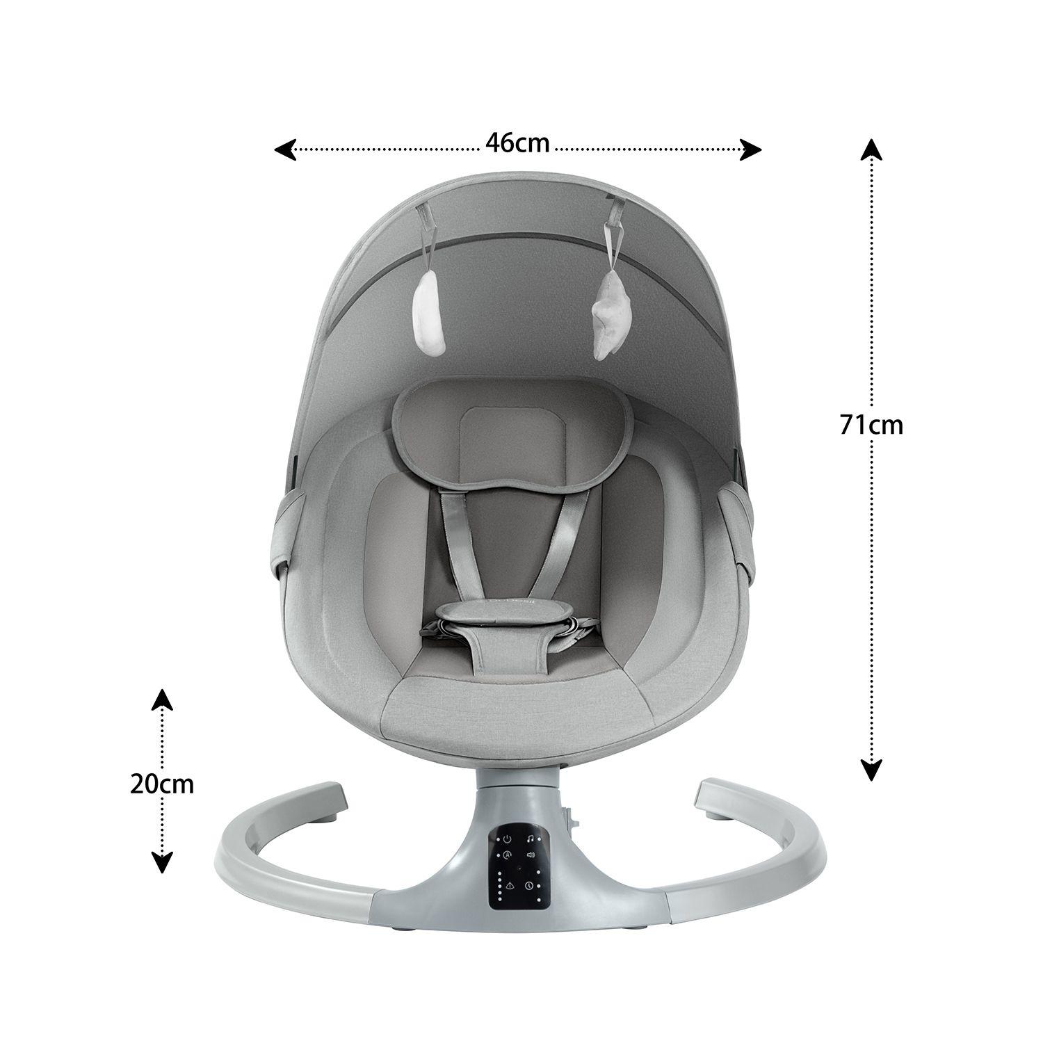 Silla Nido Bouncer Babyswing Smart Gris-3