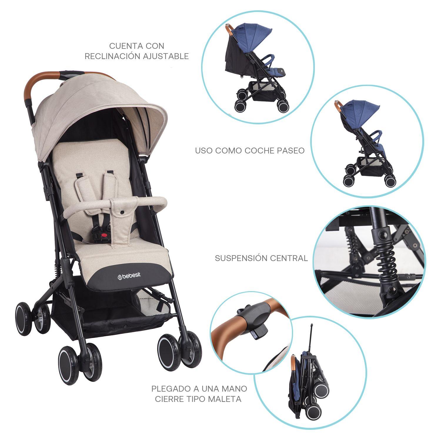 Coche Paseo Maleta Sprint SX Beige-6