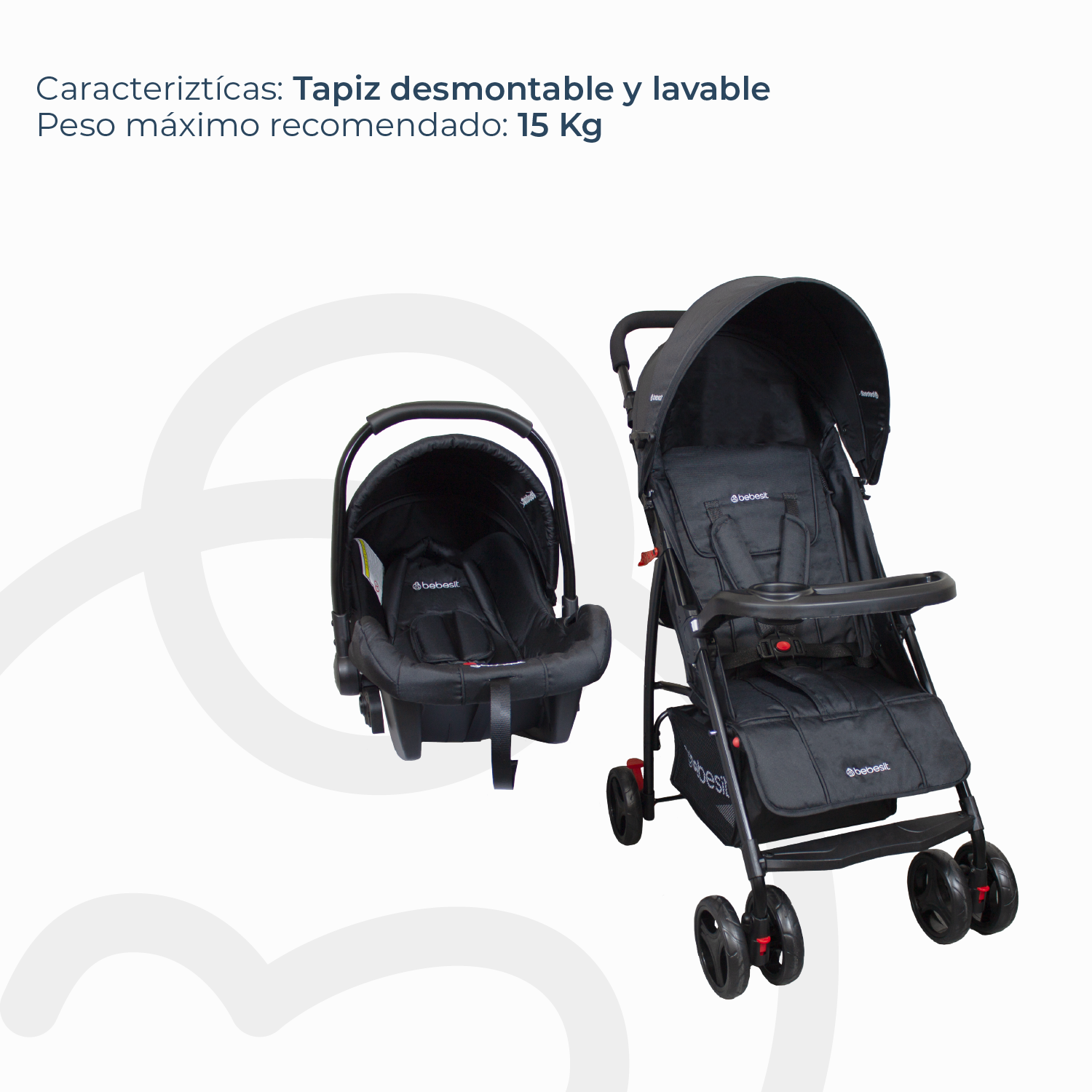 Coche Travel System Summer Negro-5