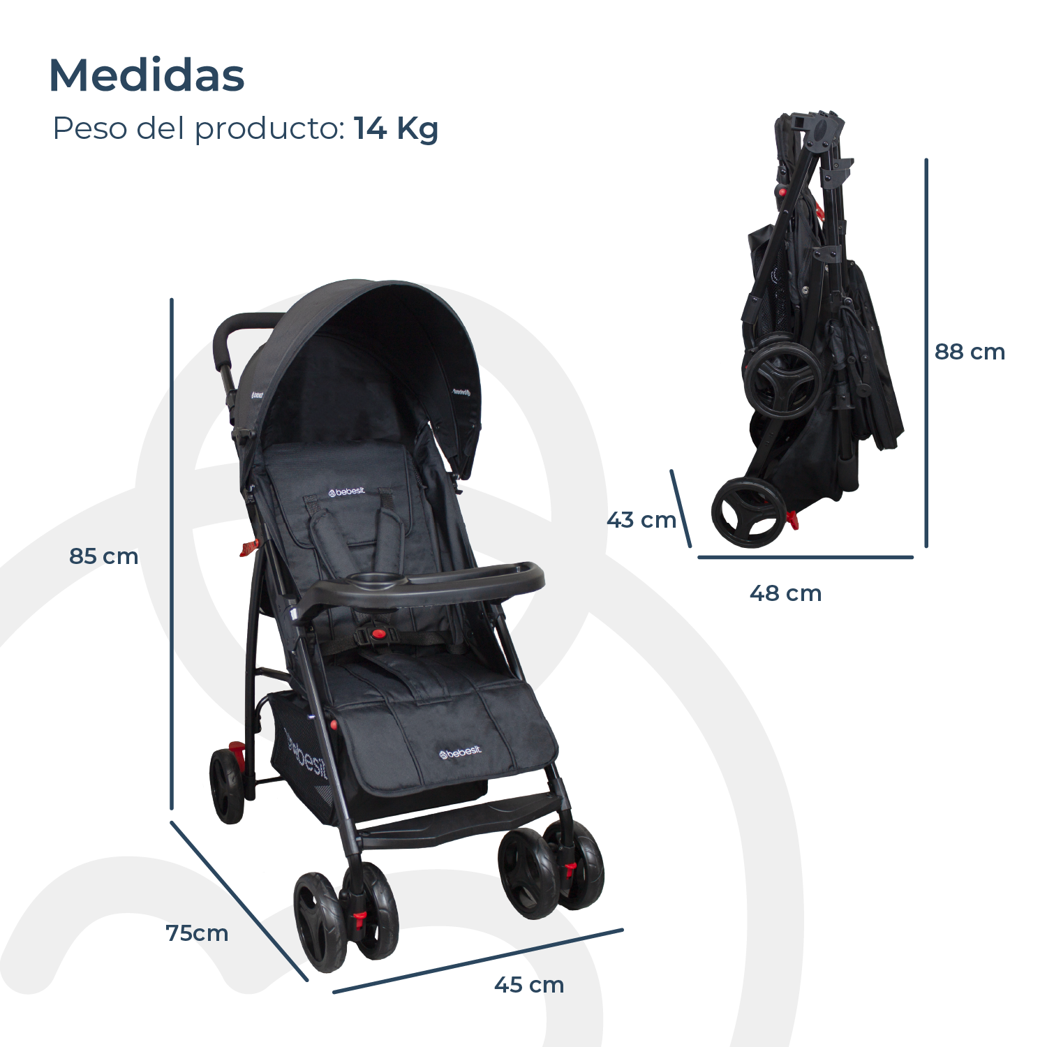 Coche Travel System Summer Negro-9
