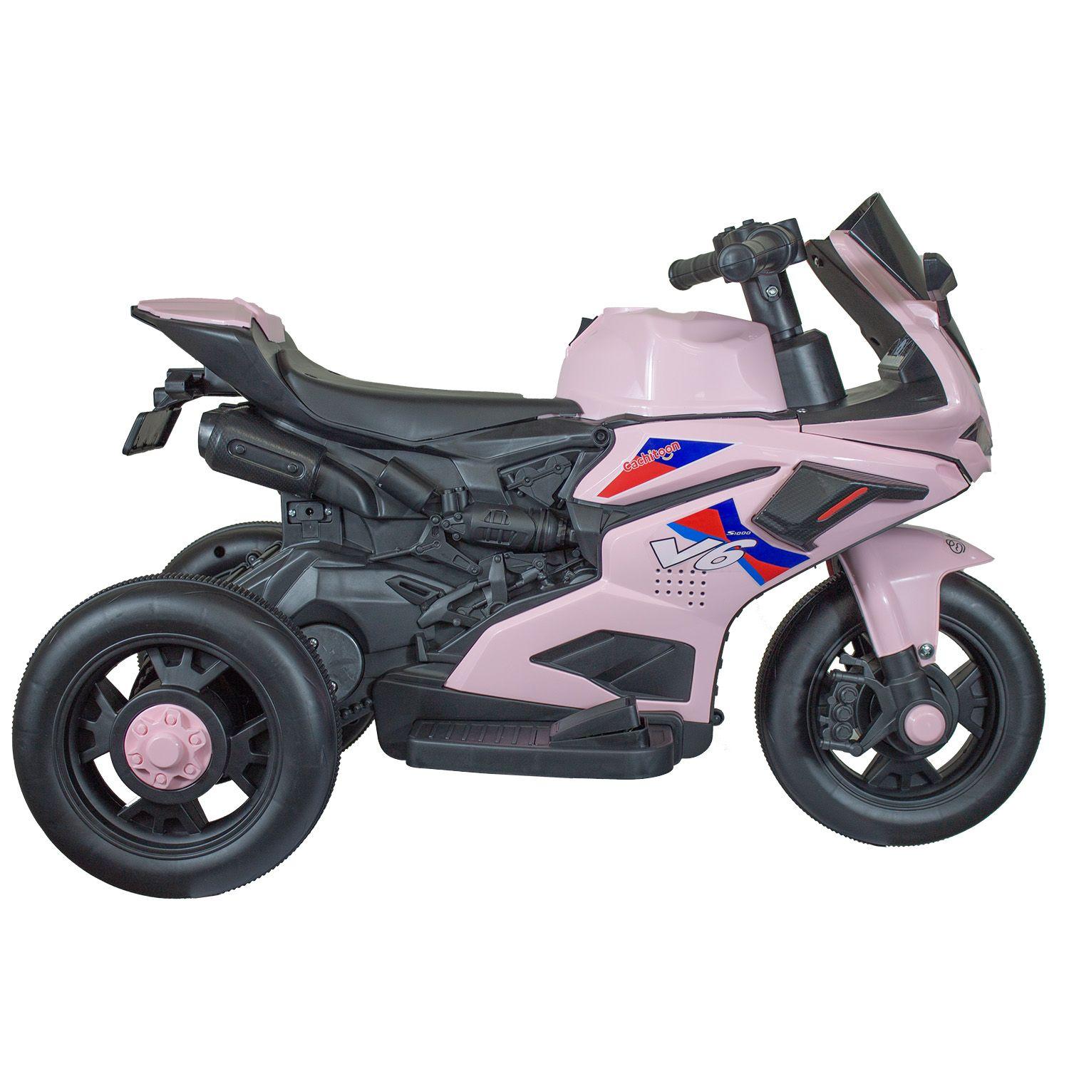 Trimoto MotoGP Niñas Infantil 6V a Batería Rosa-2