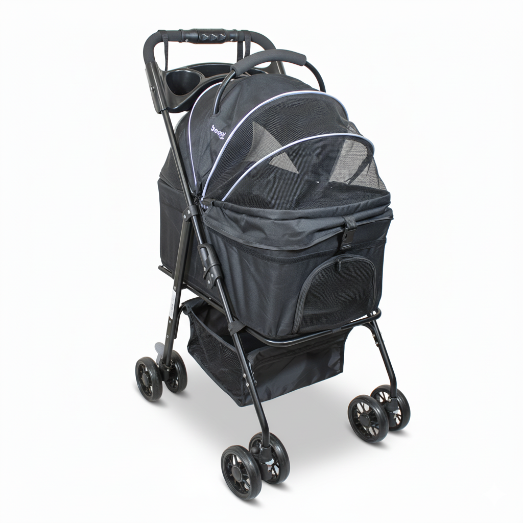 Coche para Mascotas Transportable  2 en 1 FlexiPet Gold Gris-0
