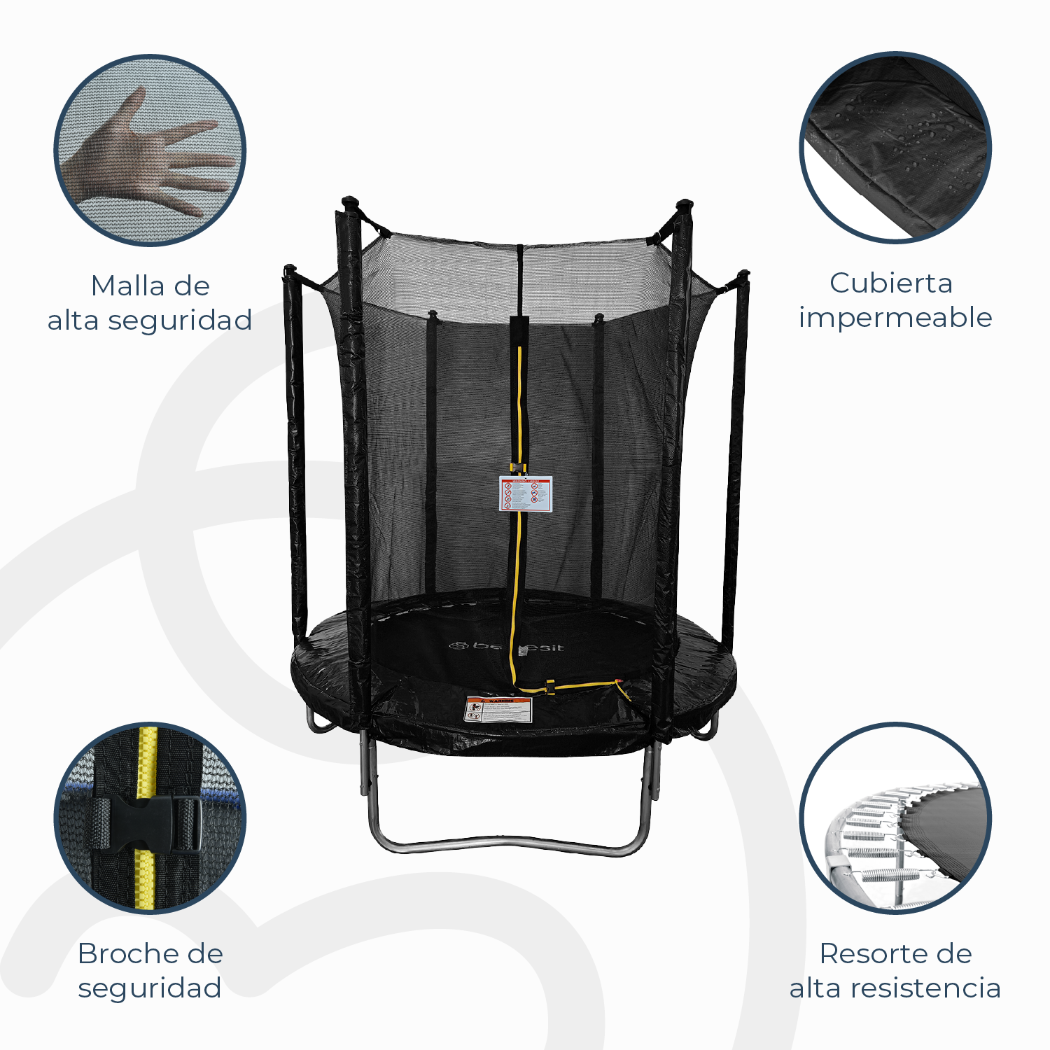 Cama Elástica Trampolín 1,8 mt + Malla Seguridad-3