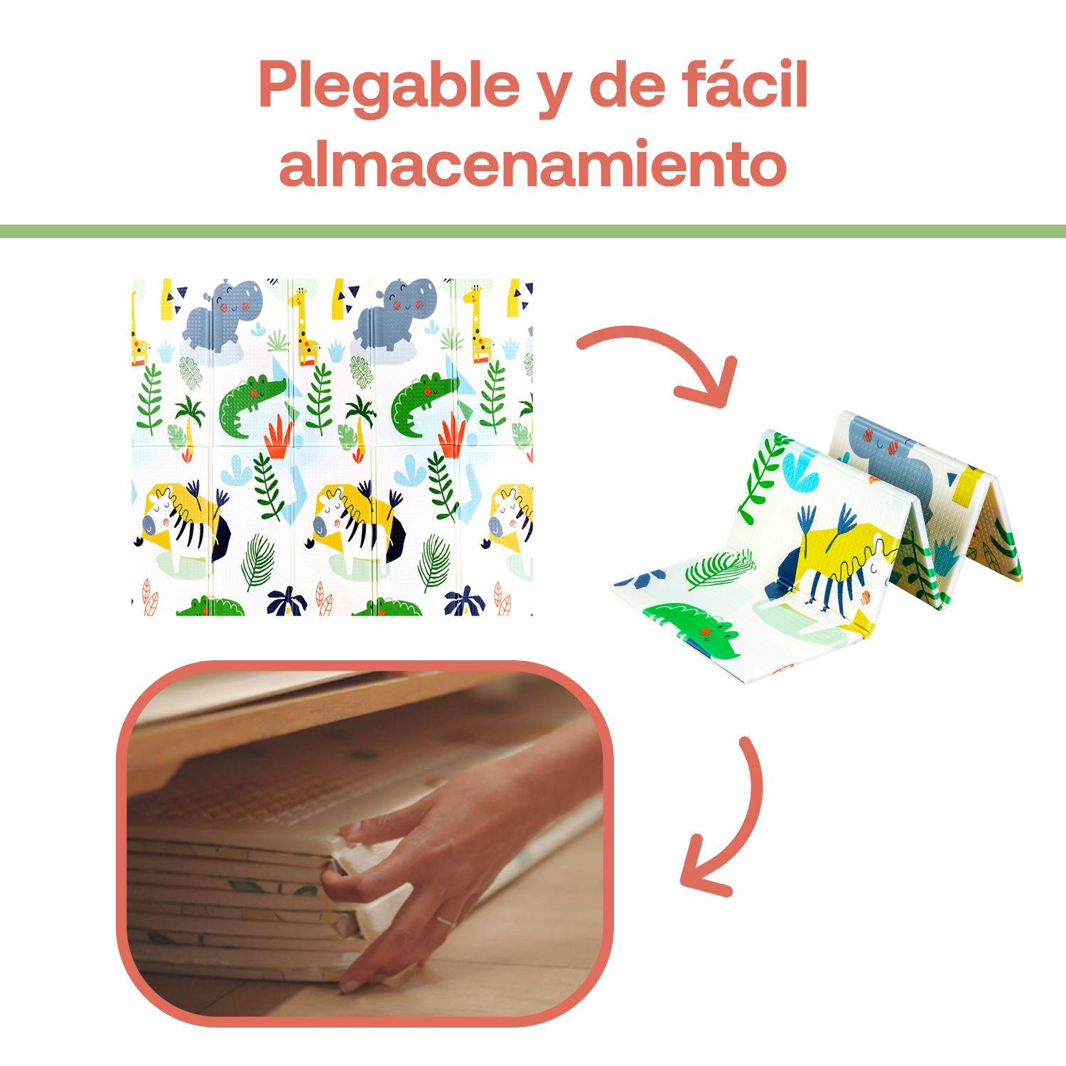 Alfombra Antigolpes Plegable 180X120 Auto y Jungla Bebesit-4