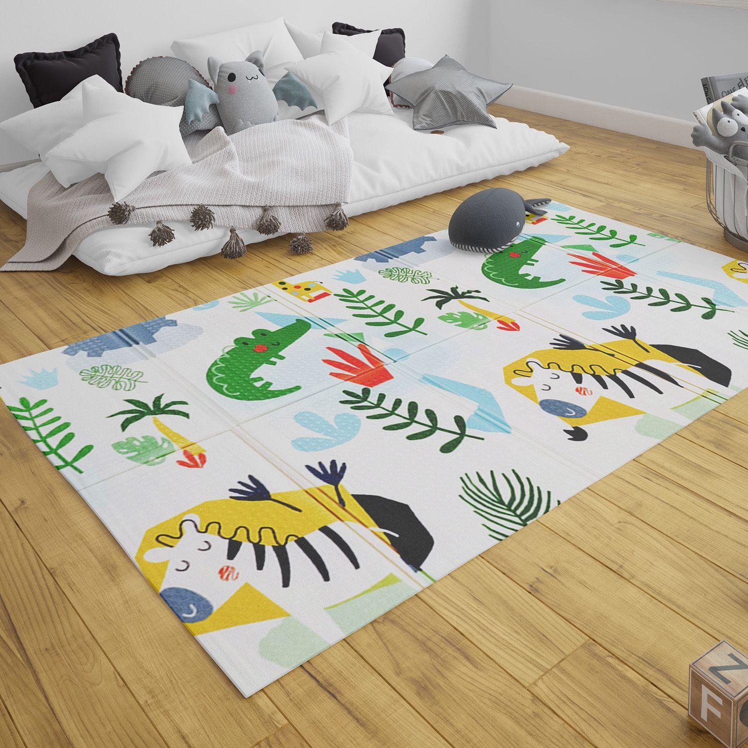 Alfombra Antigolpes Plegable 180X120 Auto y Jungla Bebesit-6