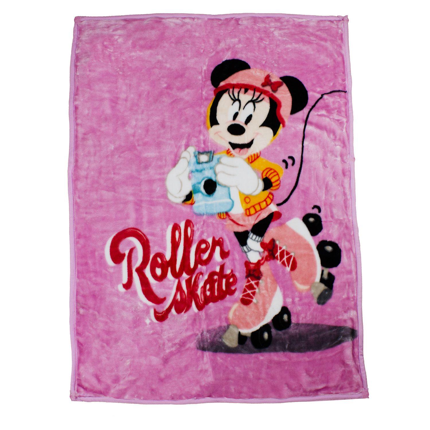 Saco con Broche Ultra Soft Minnie Roller 80x110cm Rosado-2