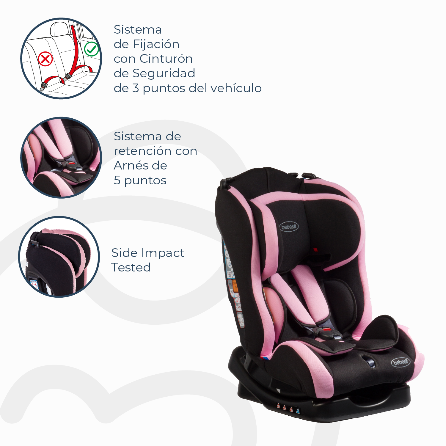 Silla Auto Orbit 1029 Rosa-2