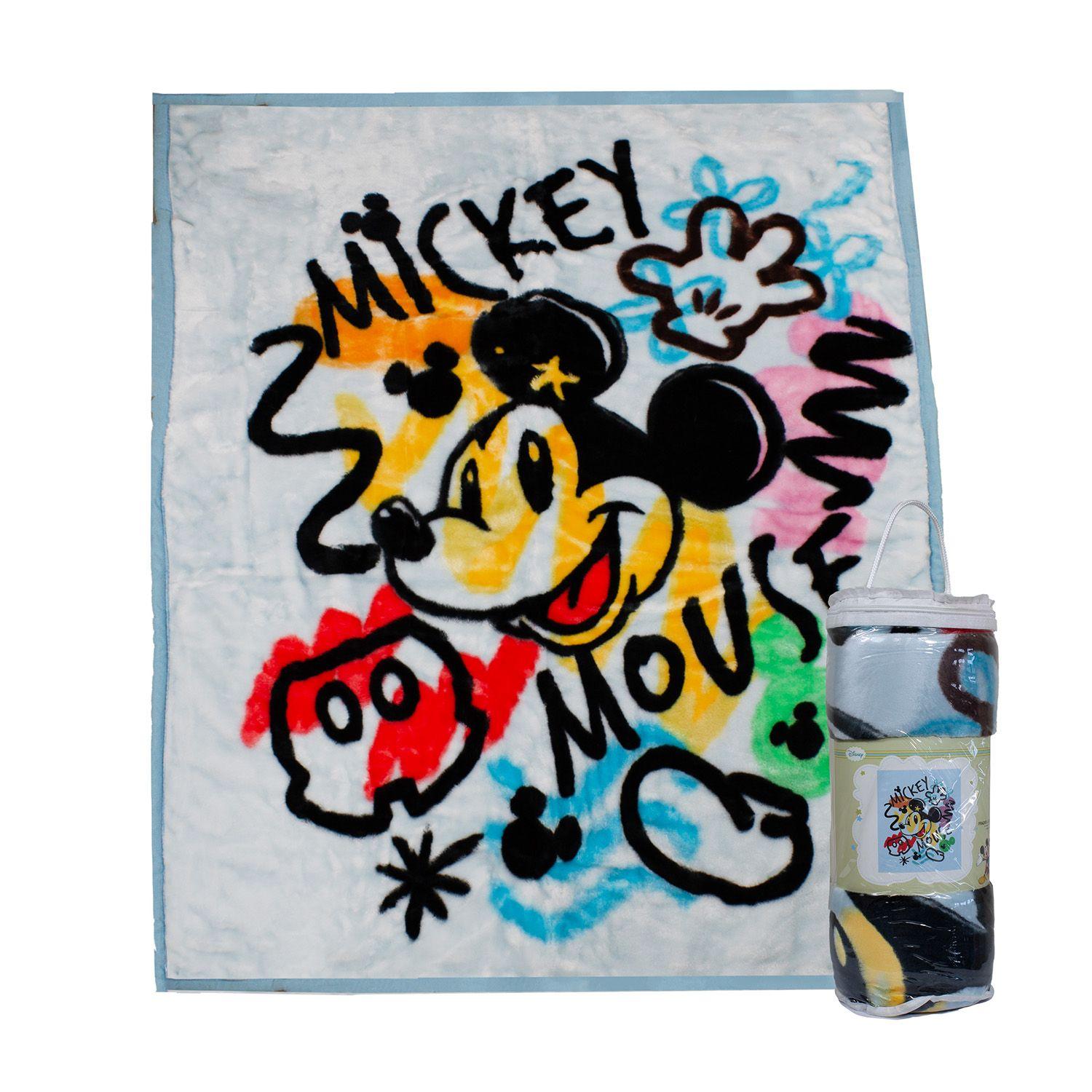 Frazada Ultra Soft Mickey Mouse 110x140cm Celeste Disney-0