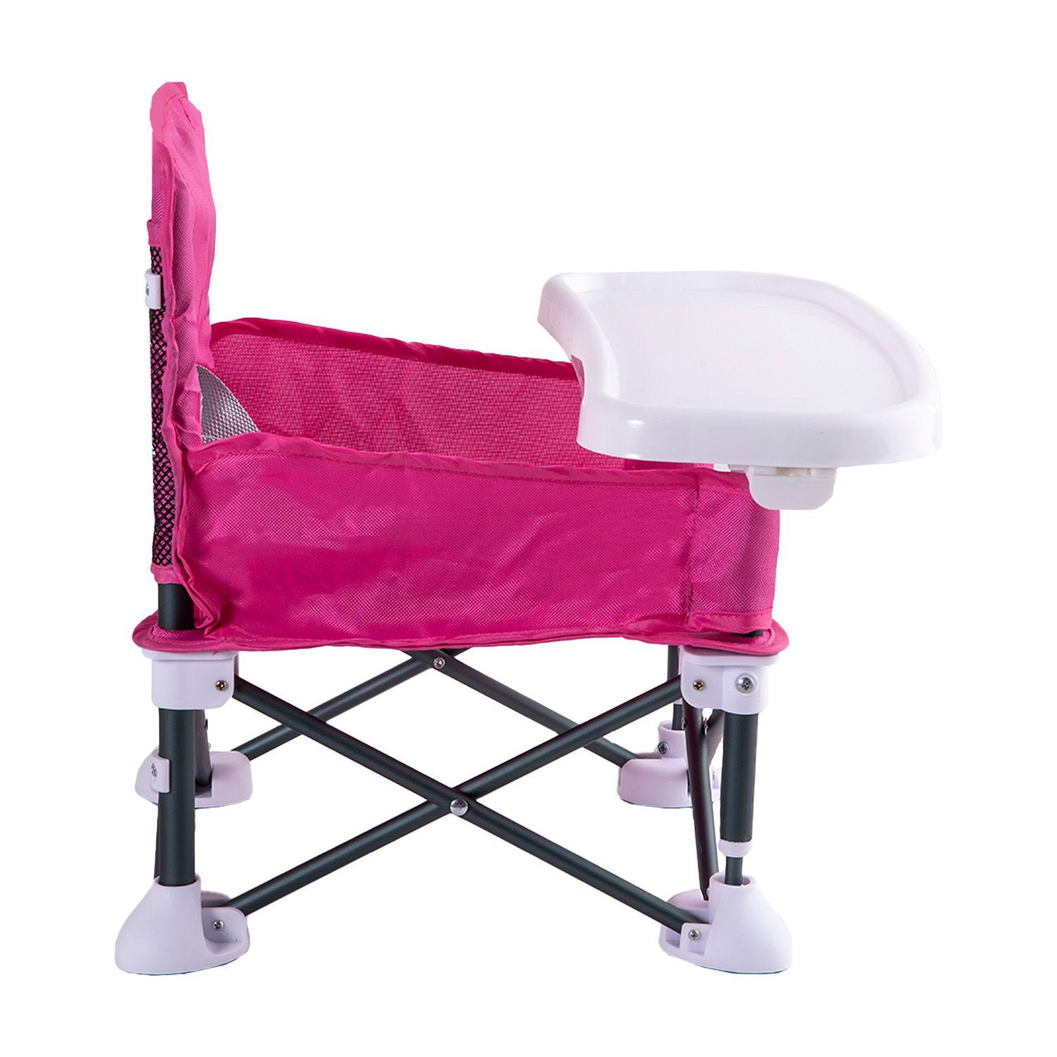 Silla de Comer Plegable Camping XT01 Rosa-3