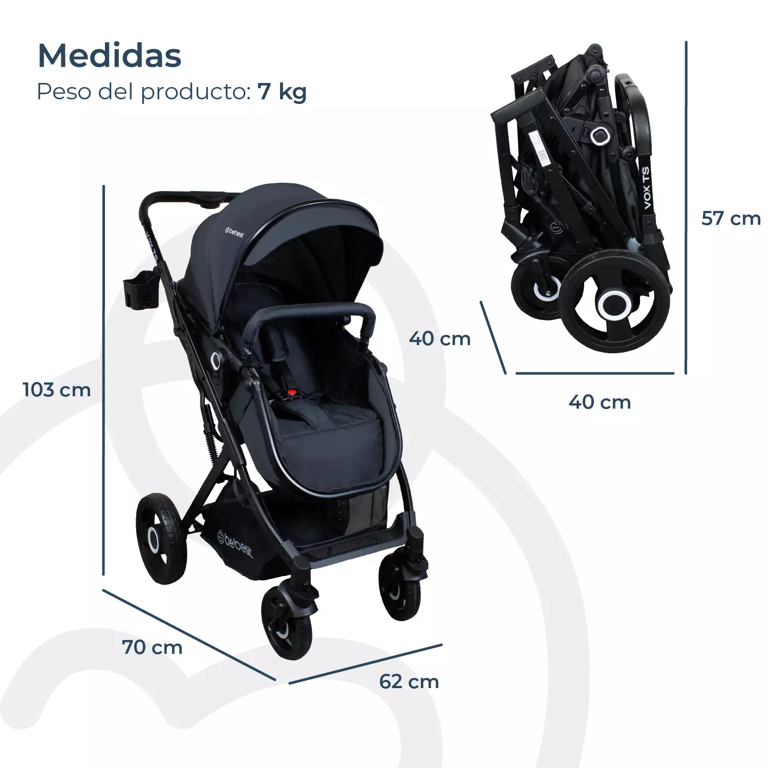 Coche Cuna Paseo Vox Negro Bebesit-6