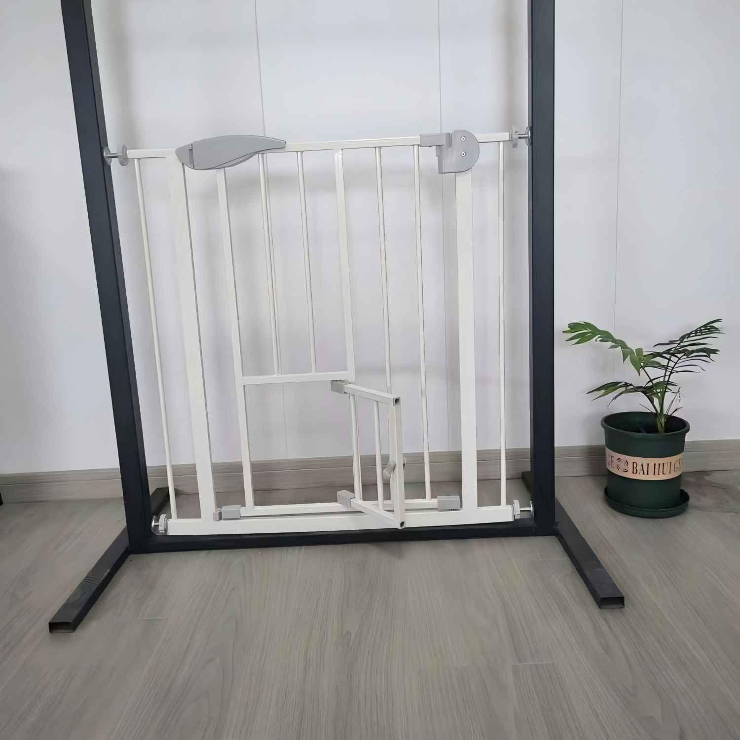 Reja de Seguridad Bebe Puerta Mascota Doble Seguro 75-82 cm-9