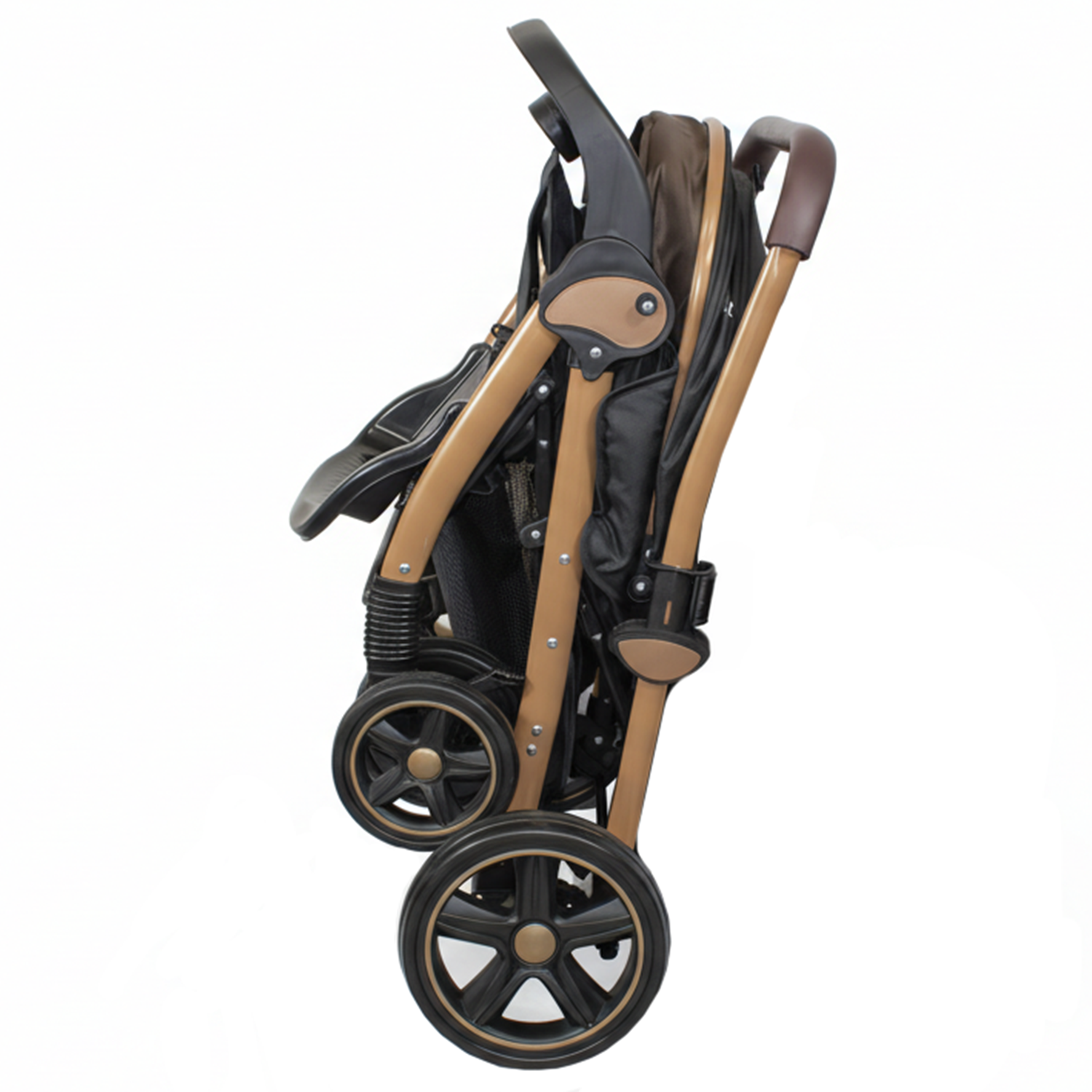 Coche Cuna Paseo Comfy Negro Gold-4