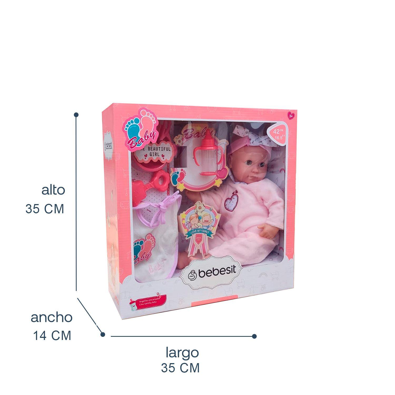 Muñeca Bebe Luna 42cm con accesorios-4