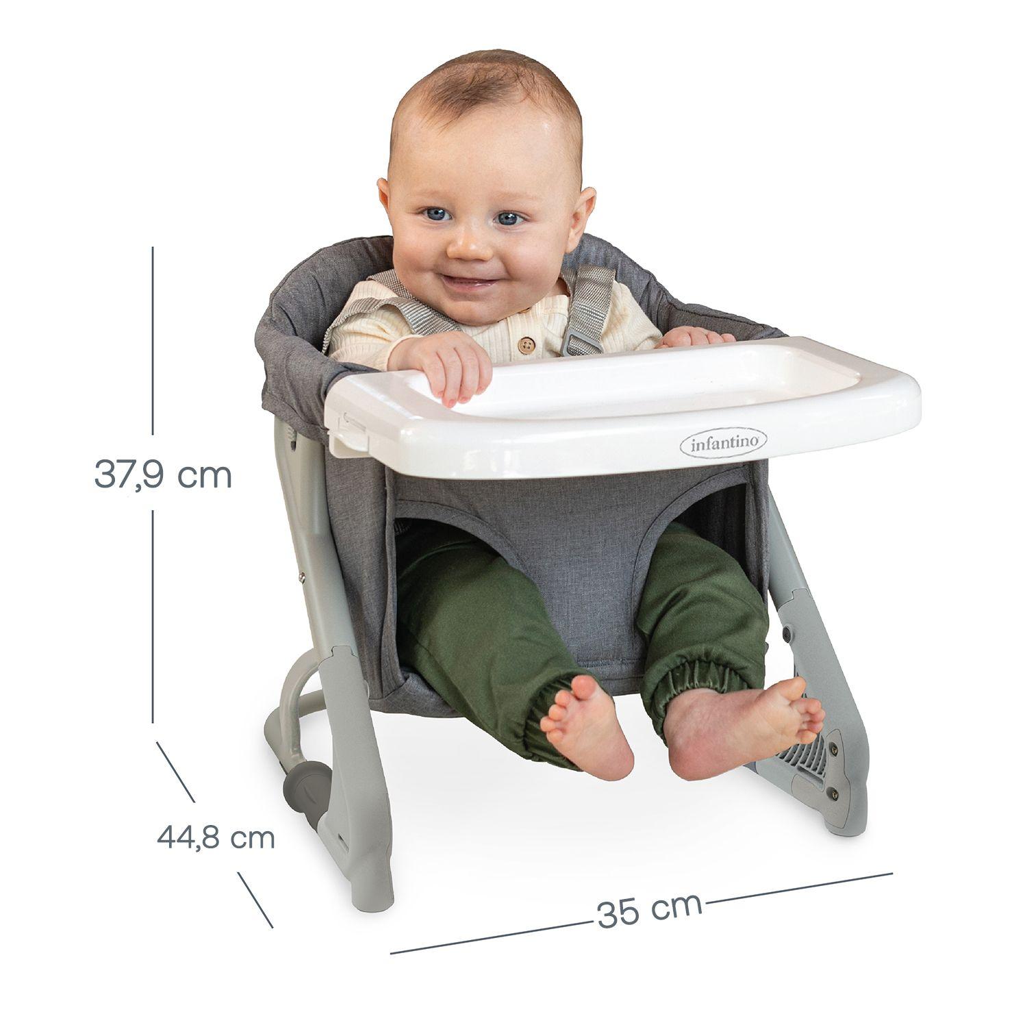 Silla Comer Portátil 3 en 1 The Ultimate Travel Booster Gris-7