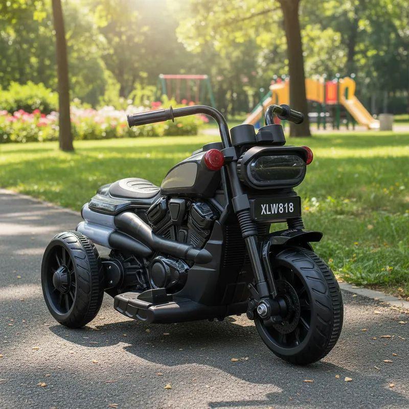 Trimoto ChopperHarley 2.0 Niños Infantil 6V a Batería Negra-1