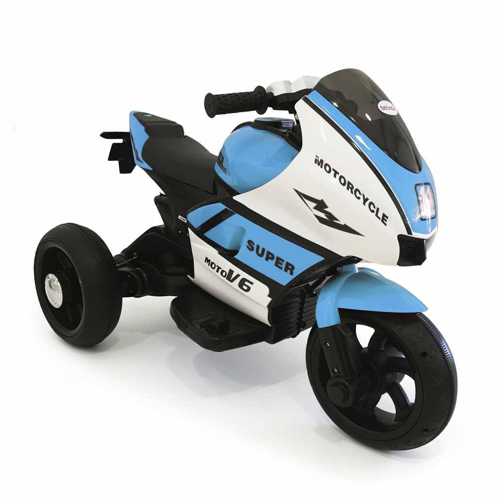 Moto a Batería Eléctrica Grand Prix Azul Bebesit-0