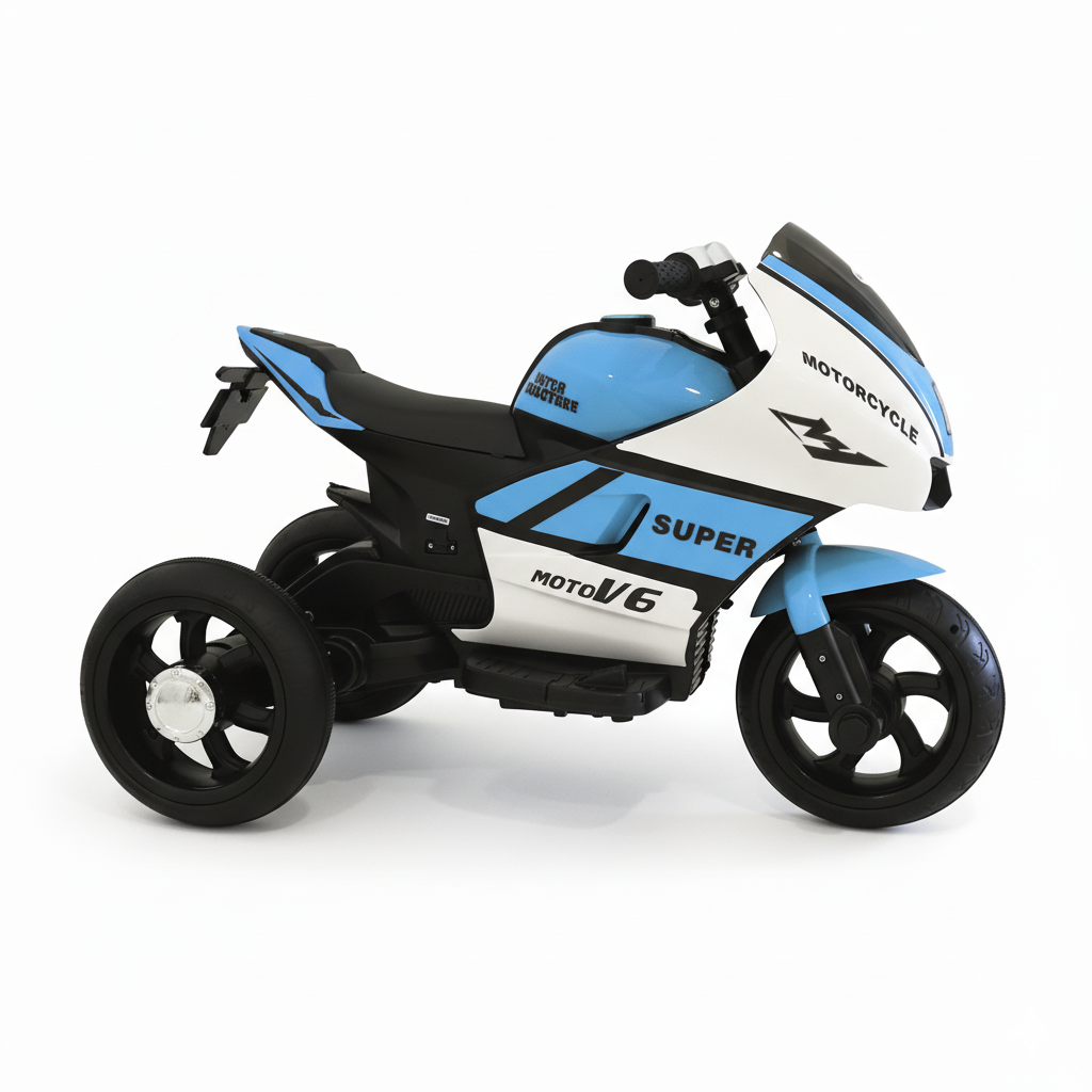 Moto a Batería Eléctrica Grand Prix Azul Bebesit-1