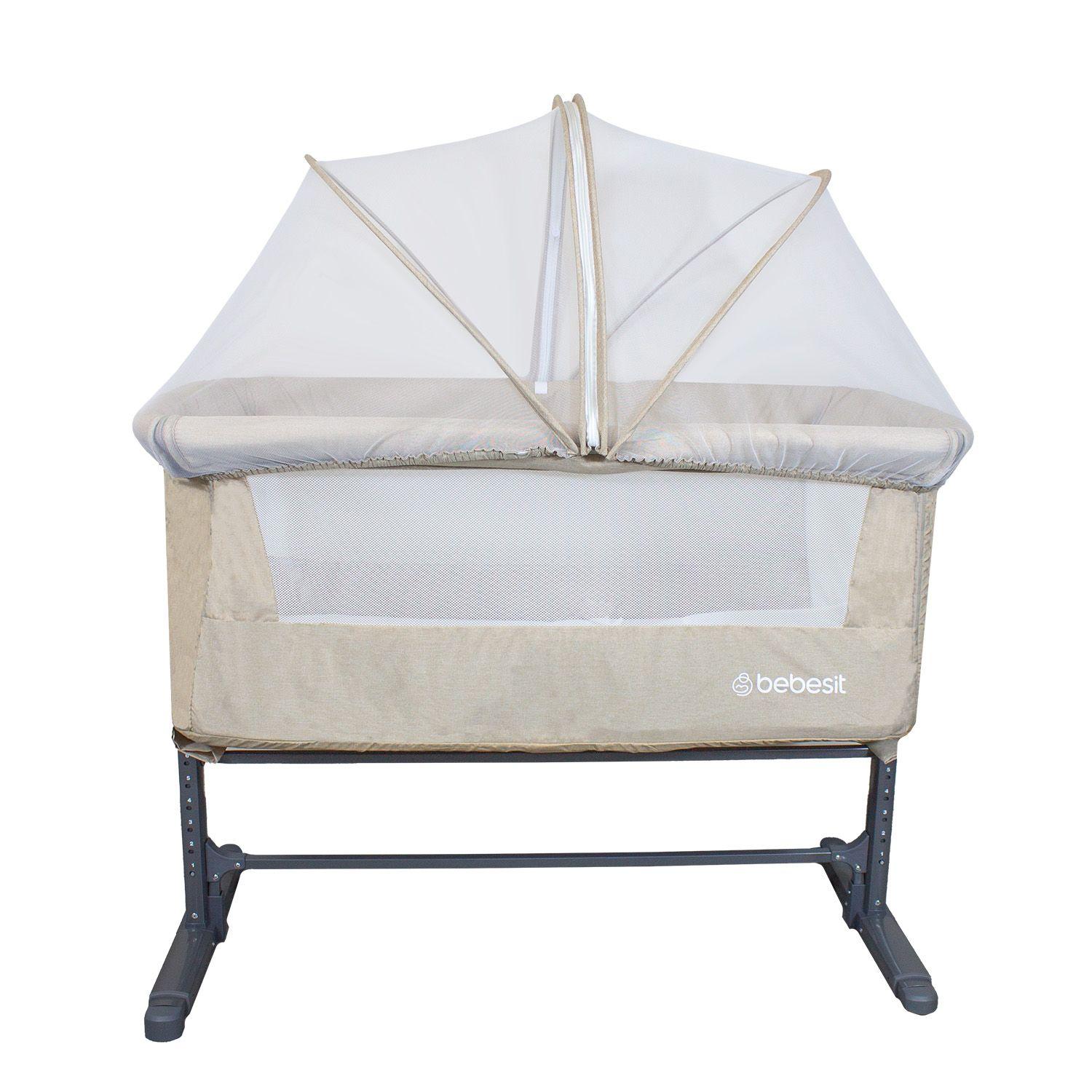 Cuna Colecho con Mosquitero MySide LX Beige Bebesit-1