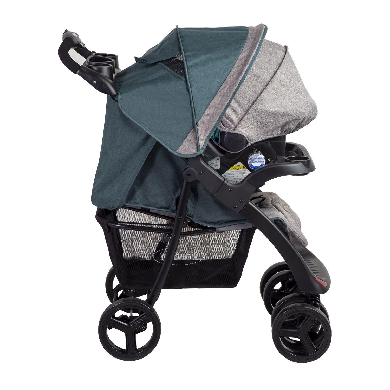 Coche Travel System Lisboa Gris Verde-1