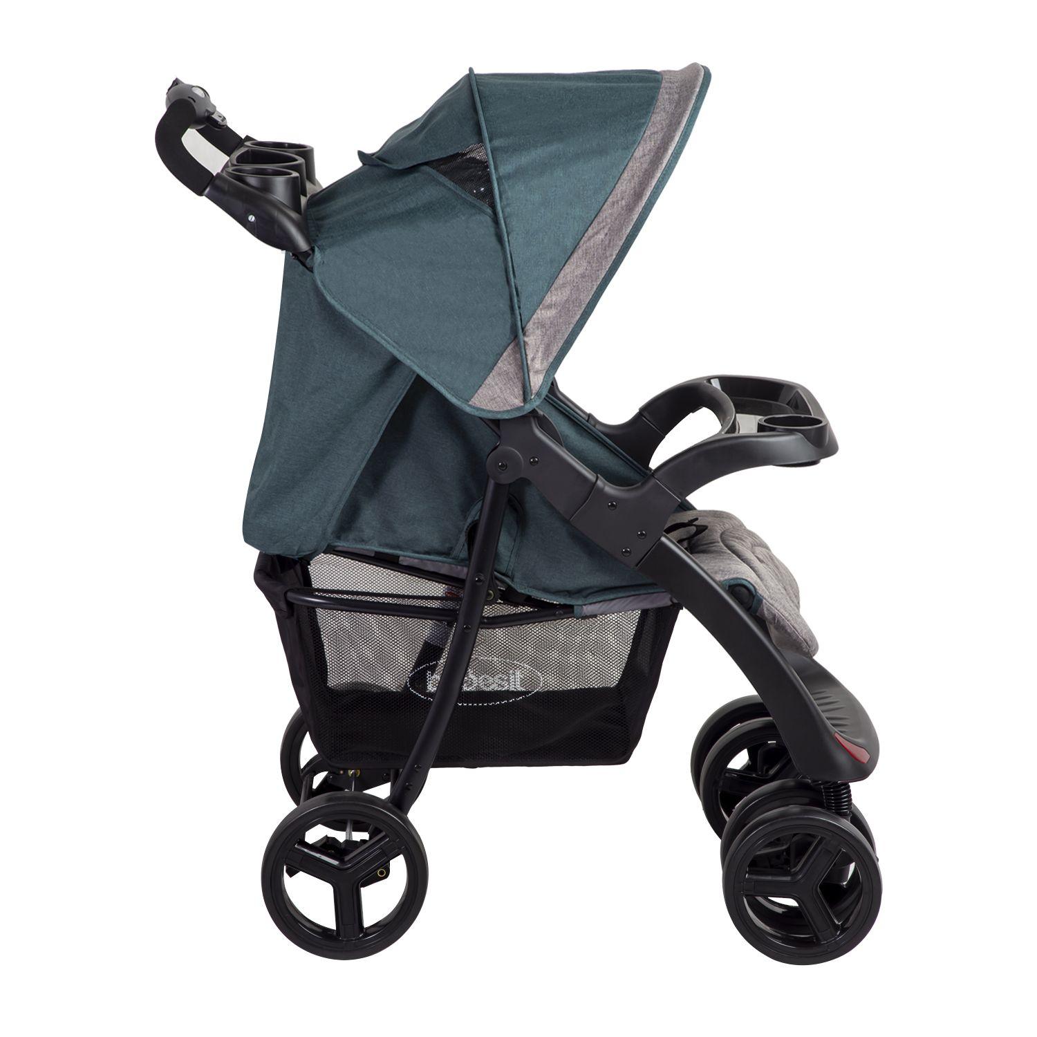Coche Travel System Lisboa Gris Verde-2