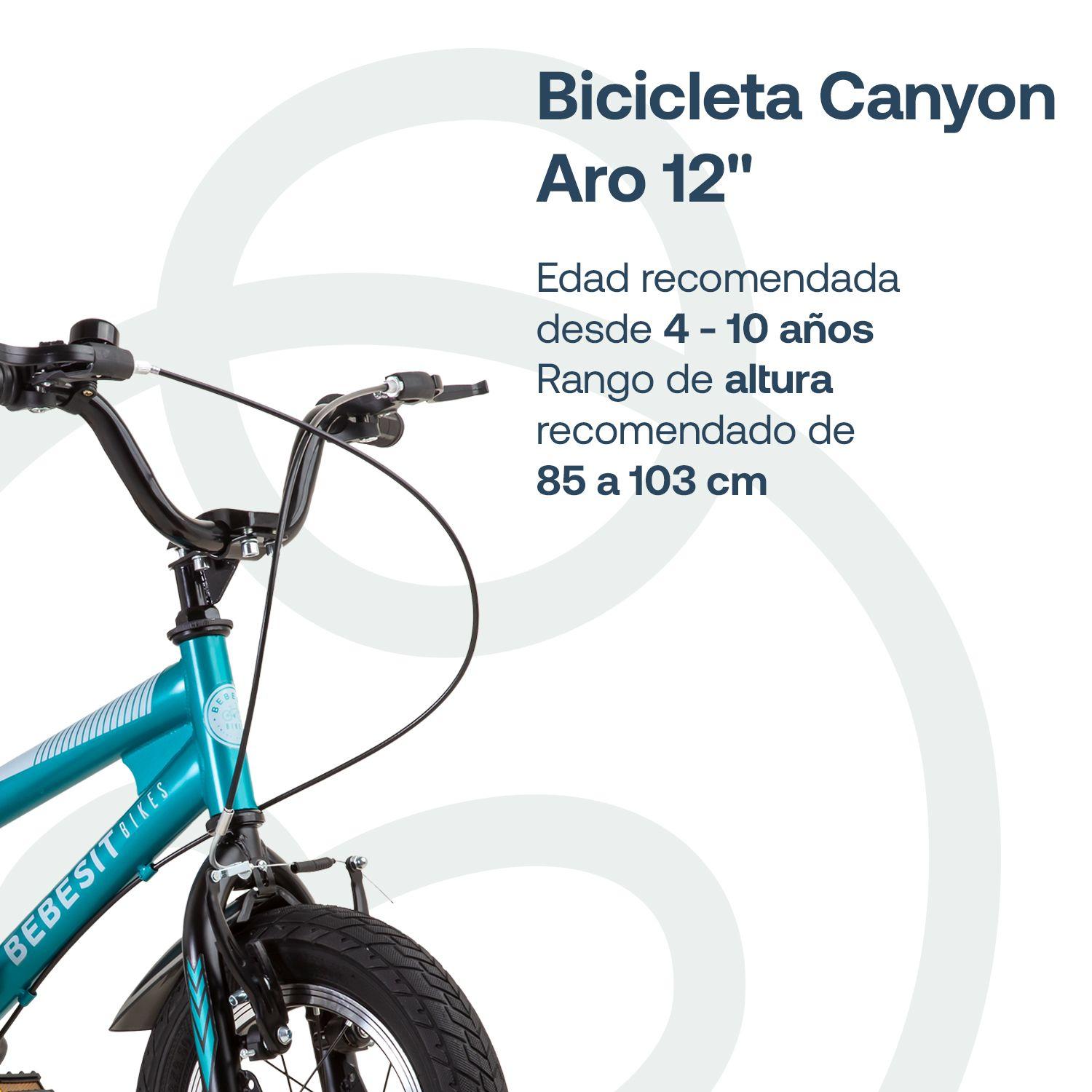 Bicicleta Canyon 12" Verde Cubre Cadena Niños 4-10 Años Bebesit-1