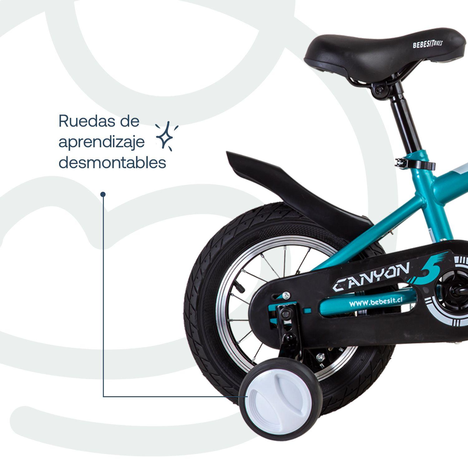 Bicicleta Canyon 12" Verde Cubre Cadena Niños 4-10 Años Bebesit-5