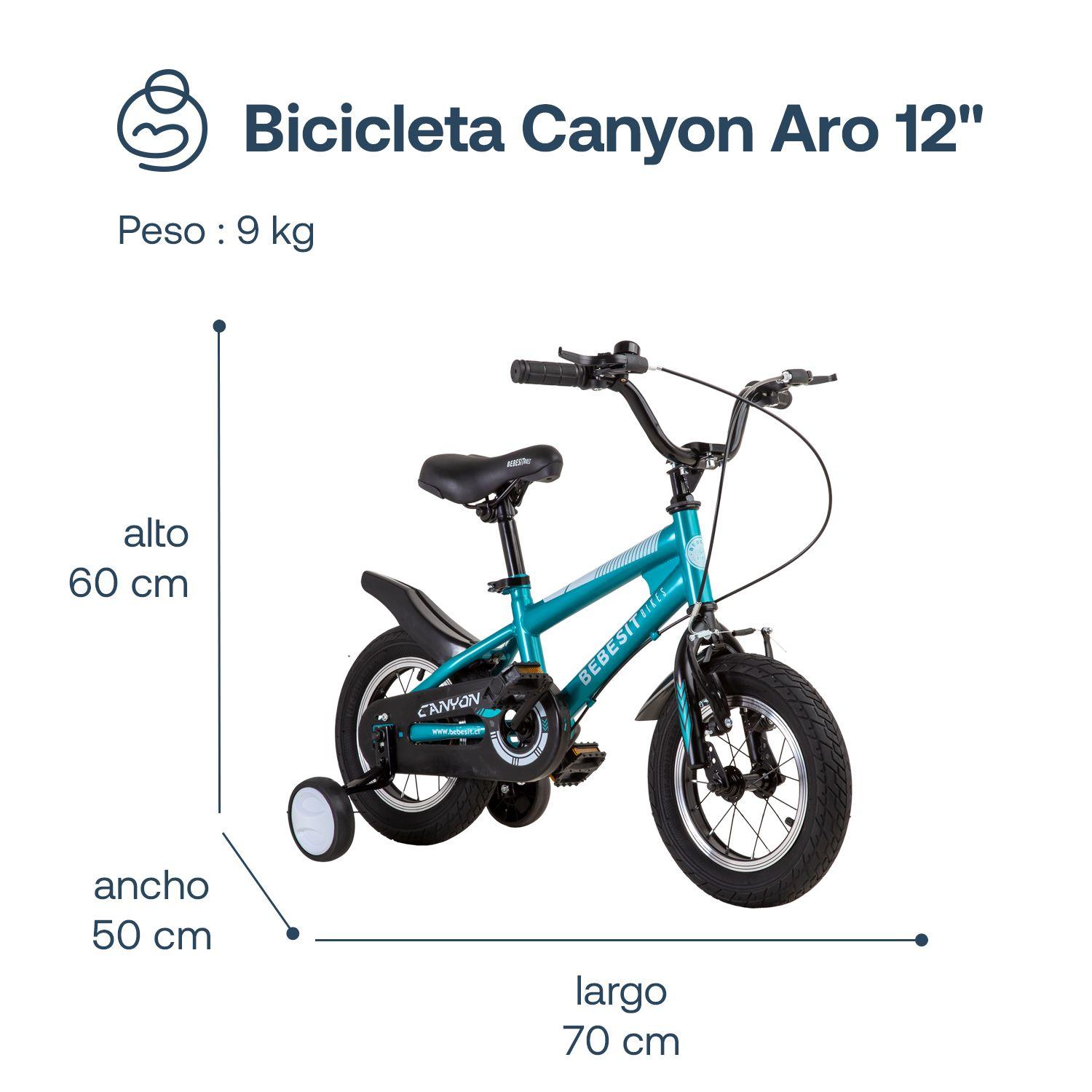 Bicicleta Canyon 12" Verde Cubre Cadena Niños 4-10 Años Bebesit-6