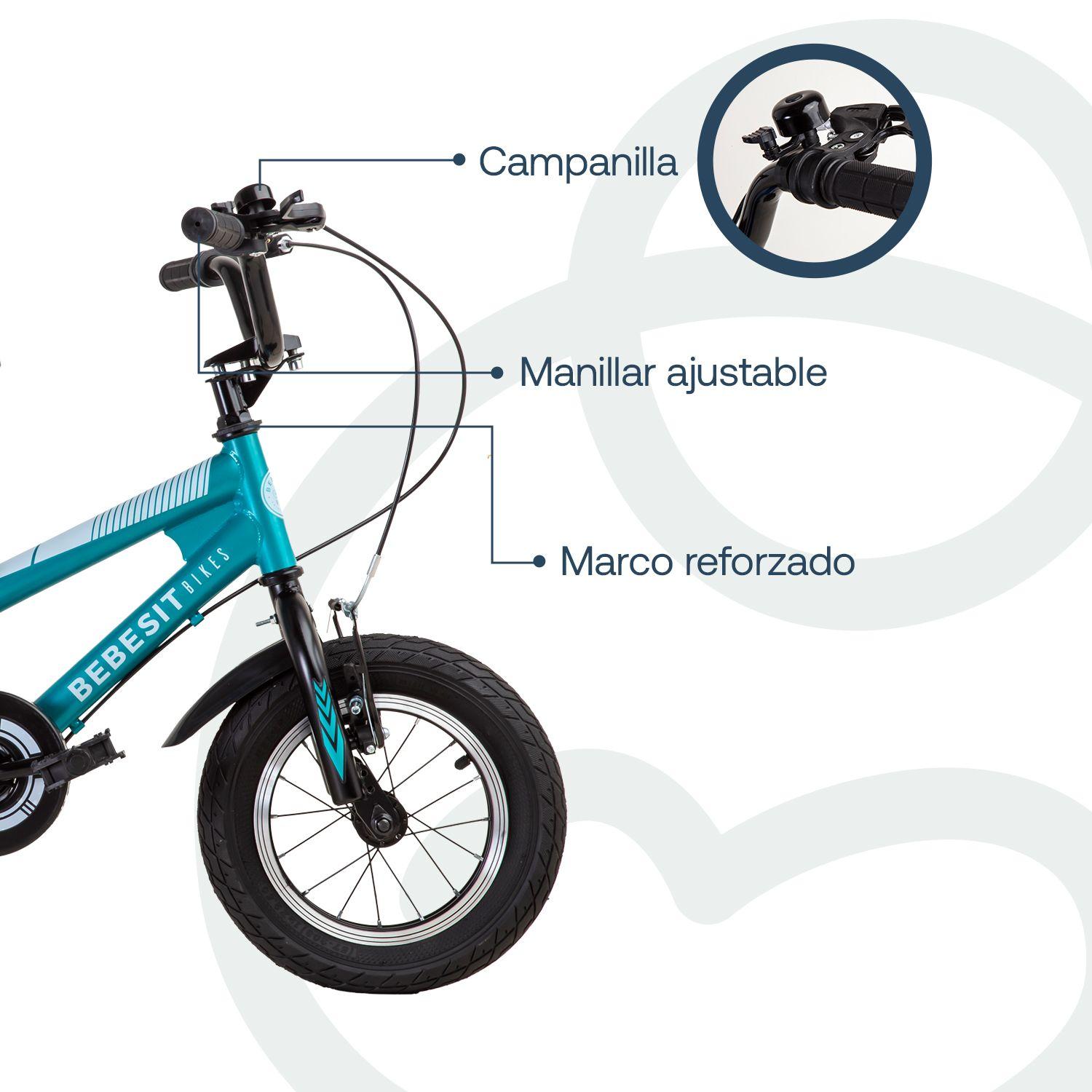 Bicicleta Canyon 12" Verde Cubre Cadena Niños 4-10 Años Bebesit-2
