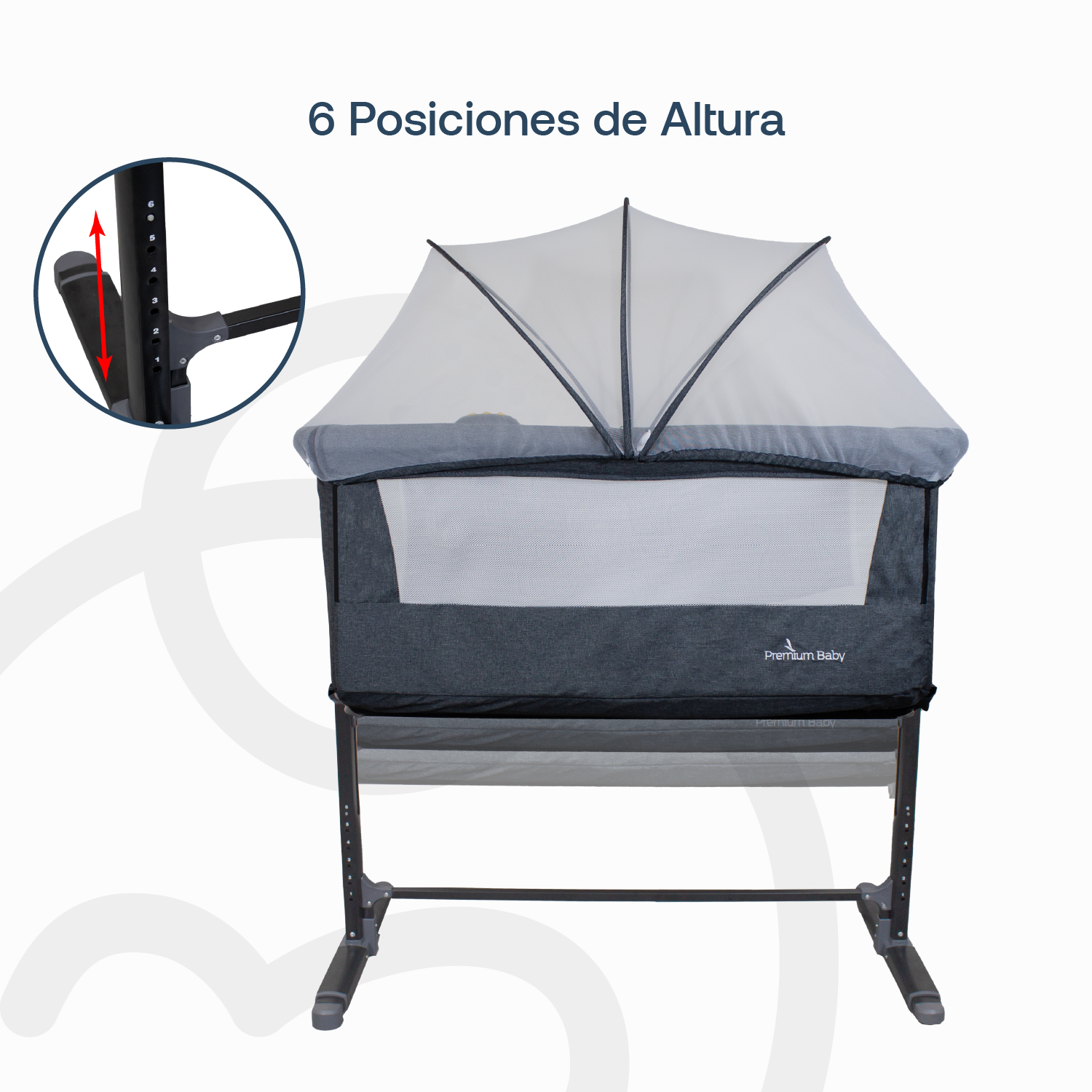 Cuna Colecho Con Dispositivo Vibración Premium Baby Mix Bebesit Gris-7