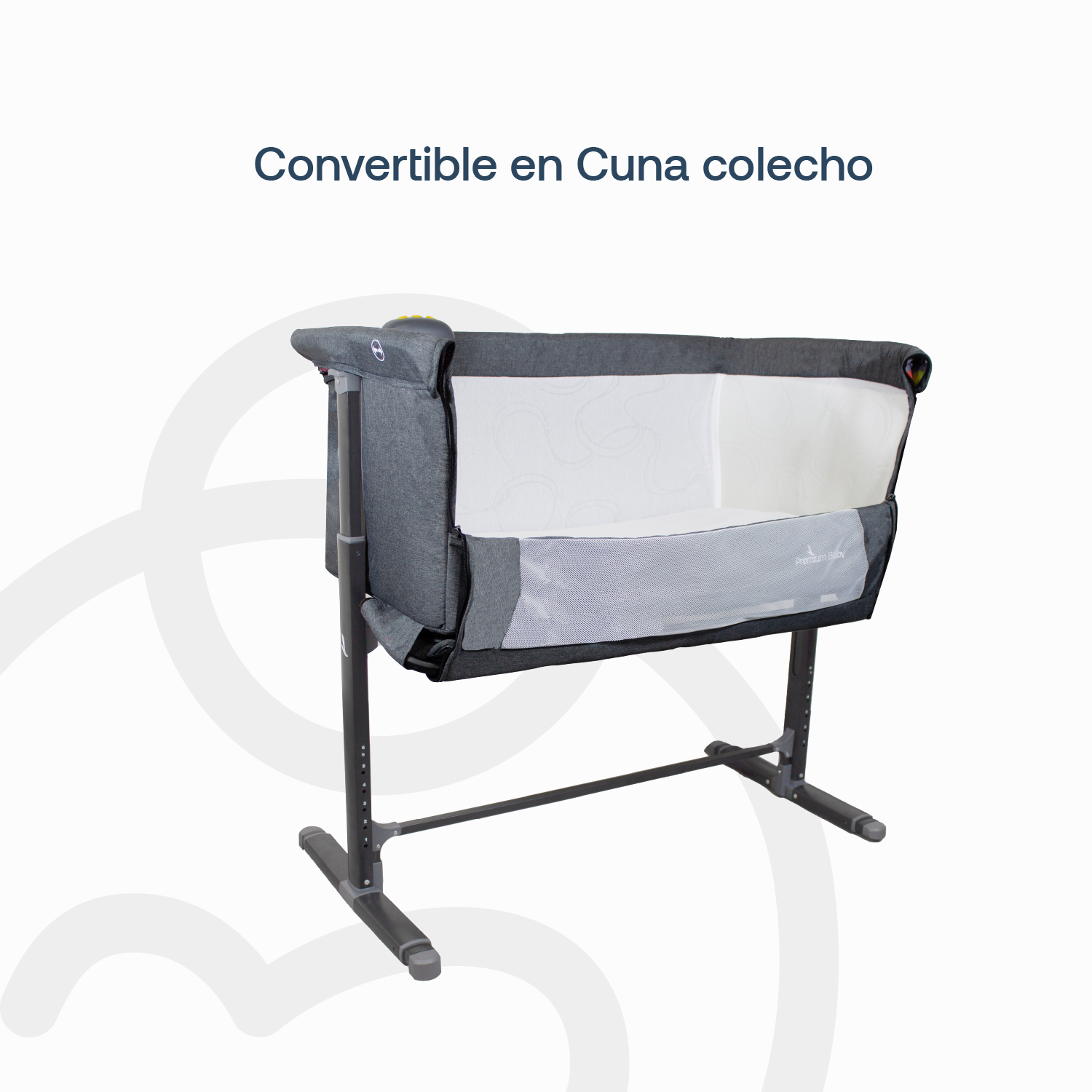 Cuna Colecho Con Dispositivo Vibración Premium Baby Mix Bebesit Gris-9