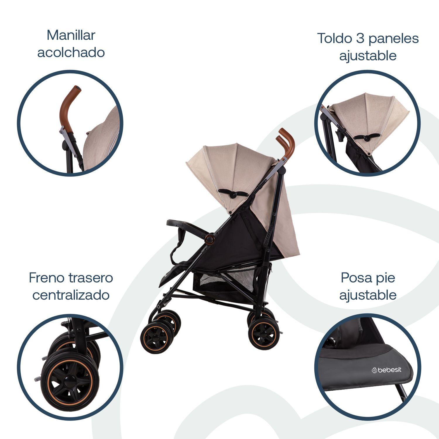 Coche Paragua Magic Ride Beige Bebesit-2