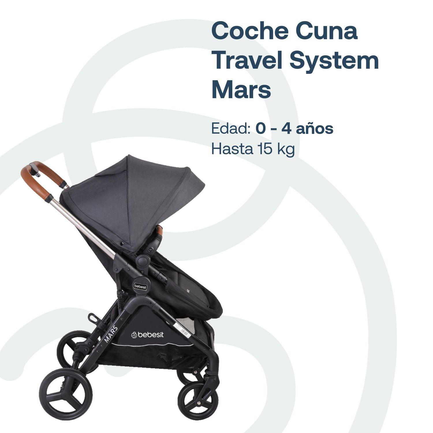 Coche Travel System Mars LX Gris Bebesit-1