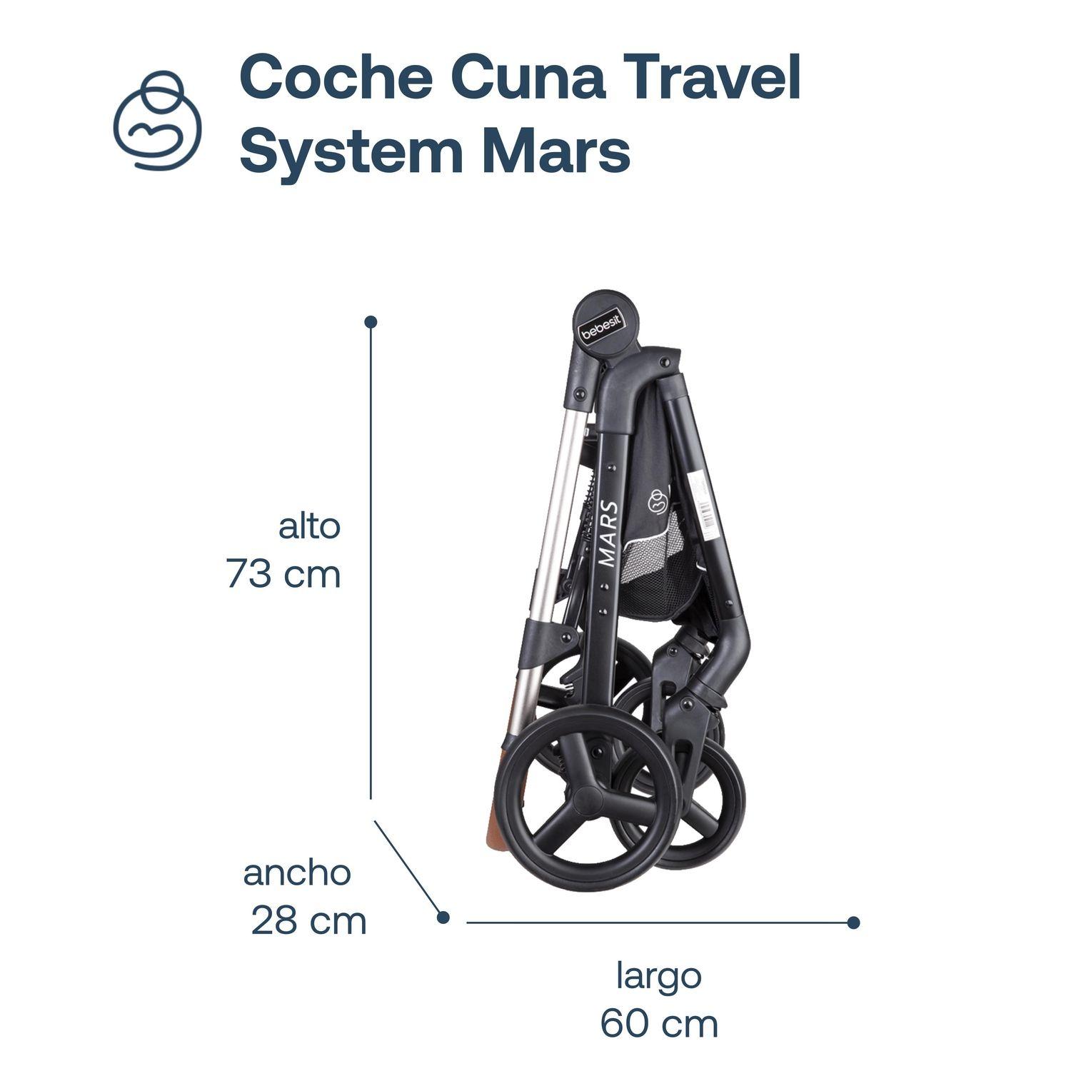 Coche Travel System Mars LX Gris Bebesit-6