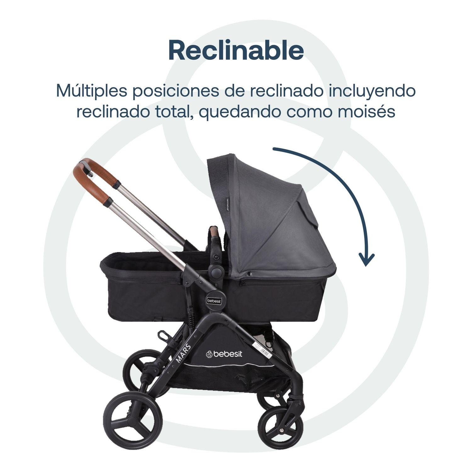 Coche Travel System Mars LX Gris Bebesit-7
