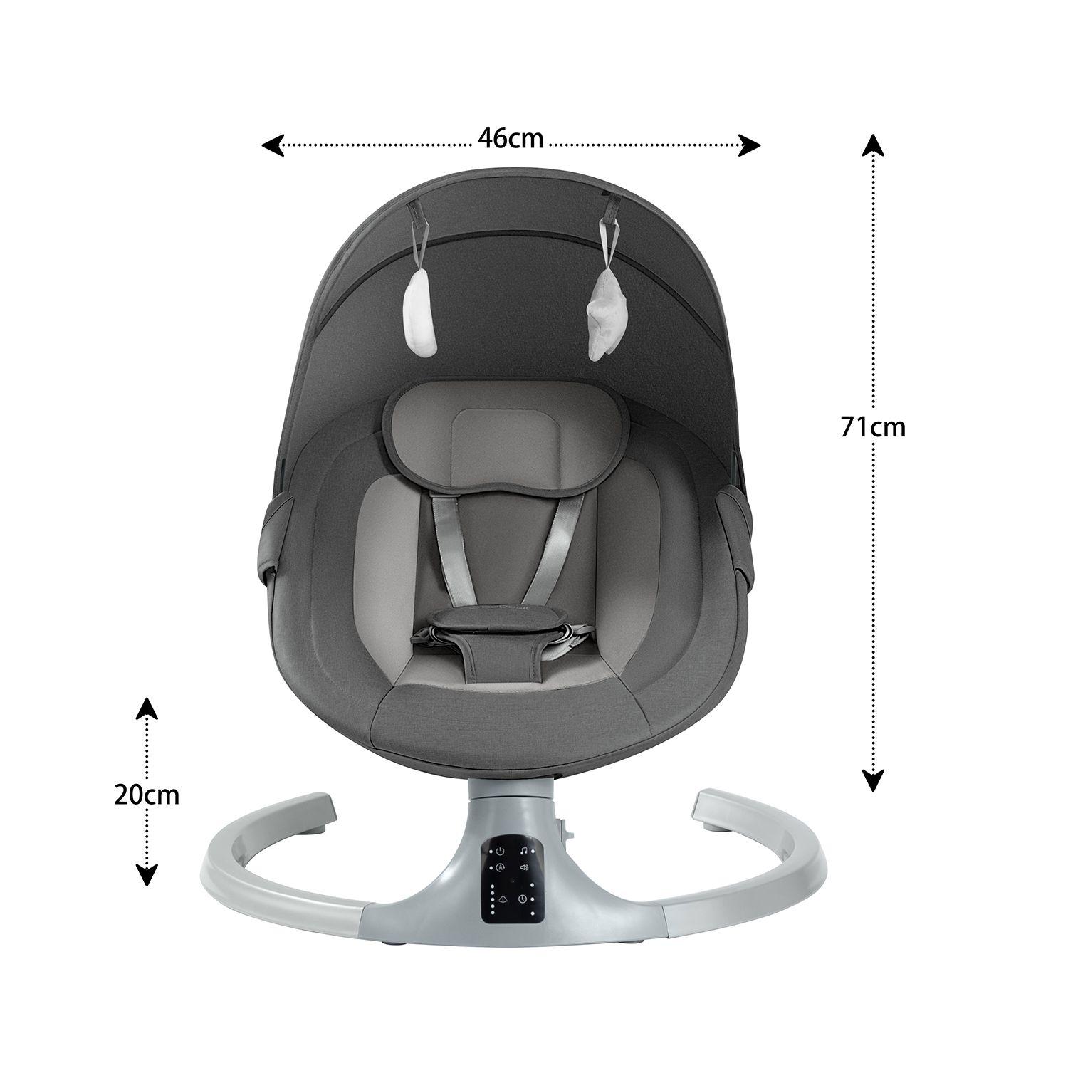 Silla Nido Bouncer Babyswing Smart Dark Gris-2