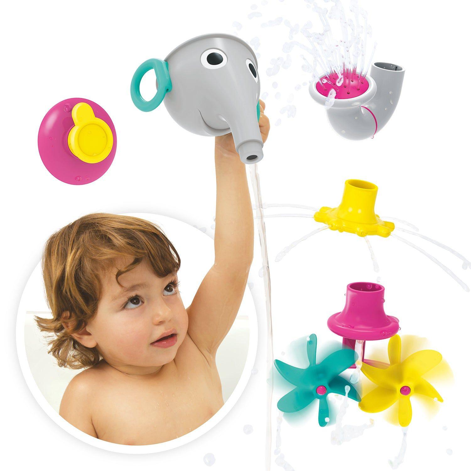 Juego de Baño Elefante Embudo Gris Infantil Bebé Niño Niña Tina Yookidoo-4